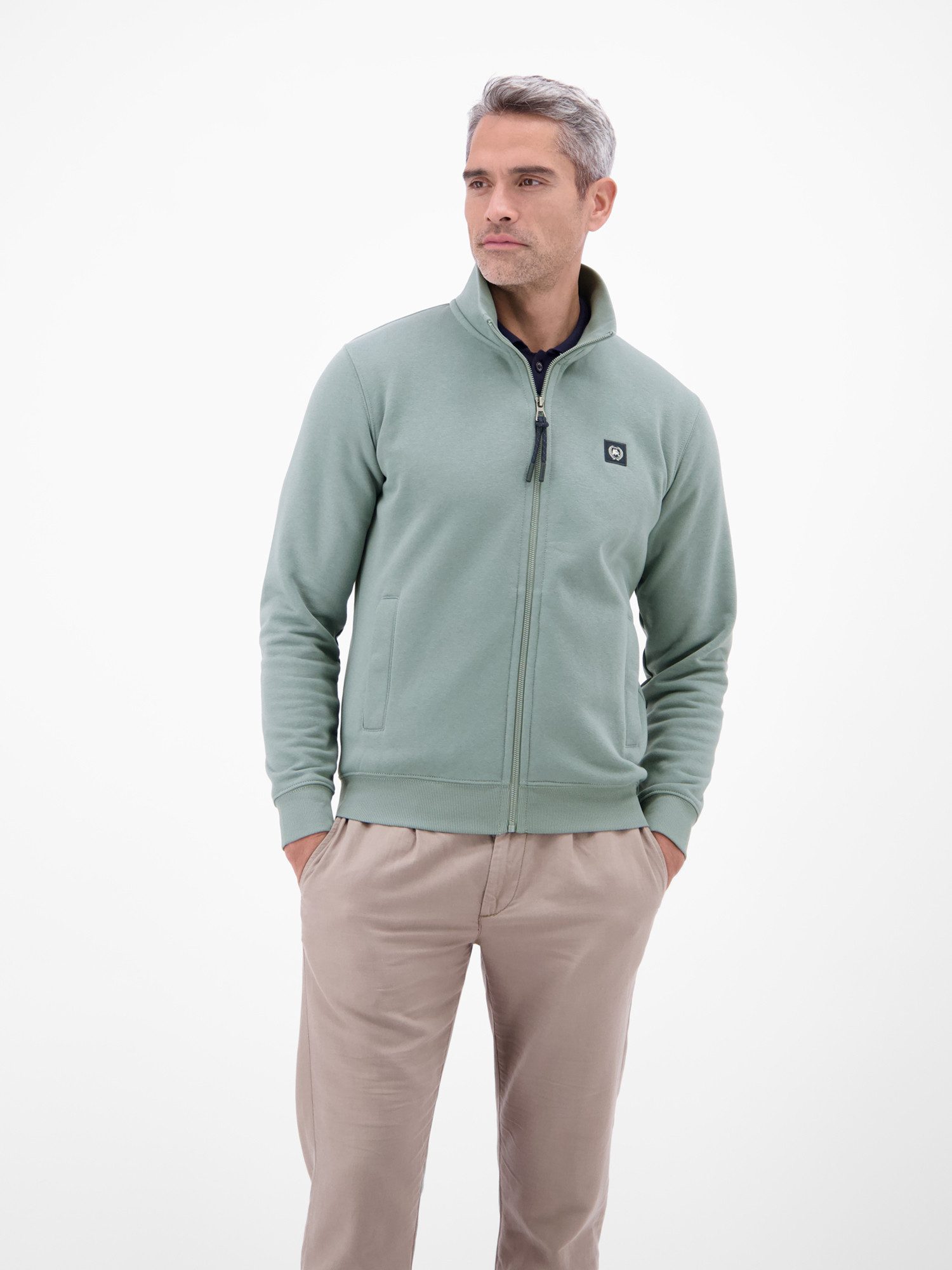 LERROS Sweatjacke Sweatjacke aus atmungsaktivem Baumwollmischgewebe