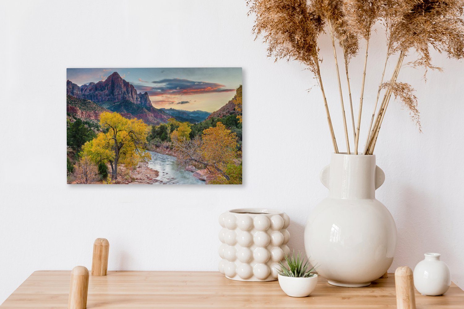 cm St), Aufhängefertig, Wandbild 30x20 Zion-Nationalpark Farben Wanddeko, Leinwandbild in OneMillionCanvasses® Leinwandbilder, Viele Utah, im (1