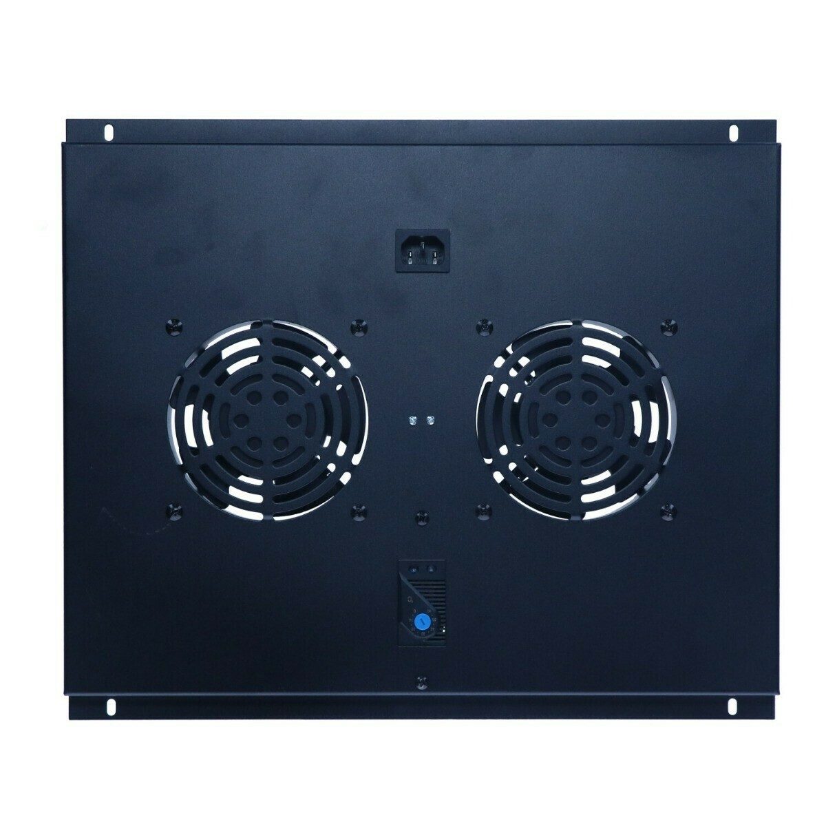 Serverschrank Lüftereinheit - Ventilator Paket mit 2 Ventilatoren und Thermostat