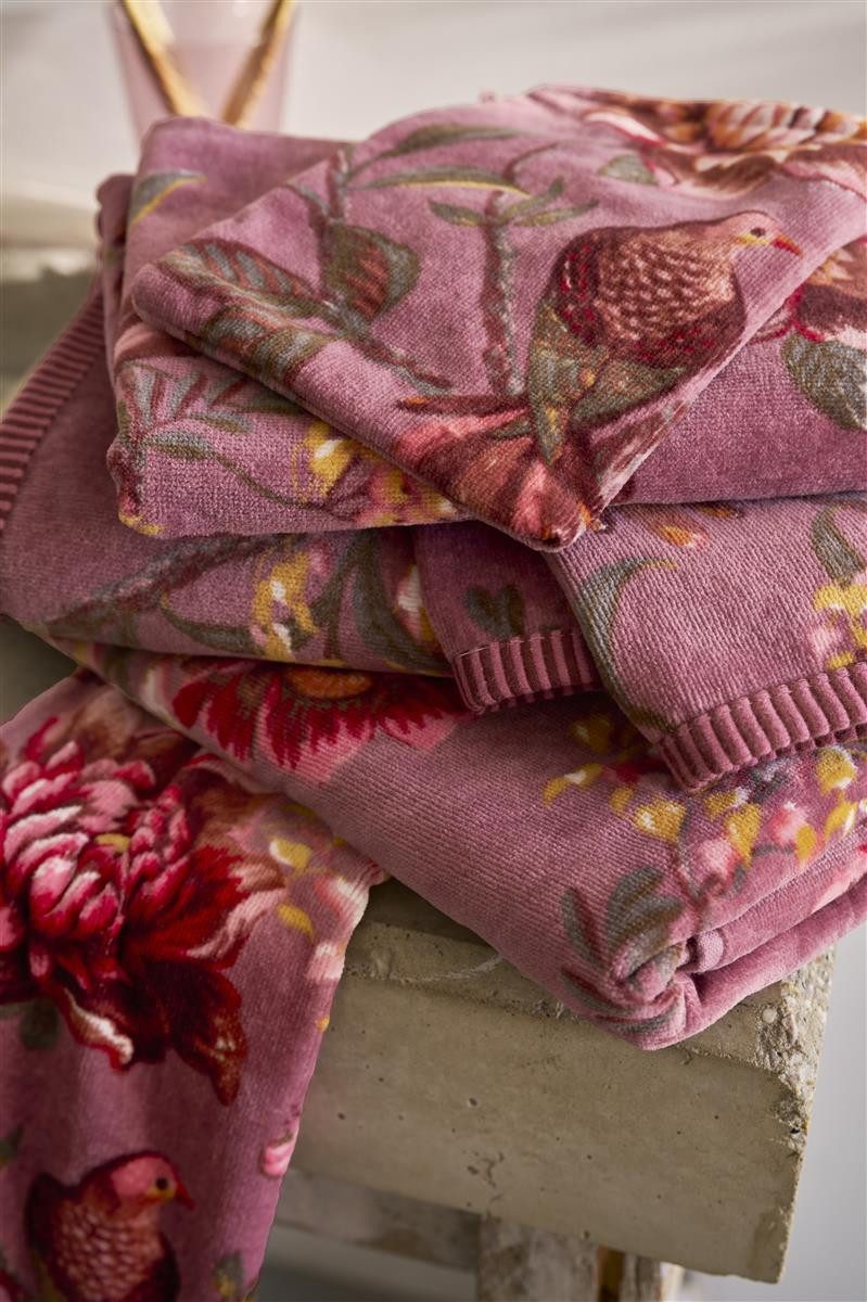 PiP Studio Handtuch Secret Garden Duschtuch mauve 70x140cm (1 Stück), 100% Baumwolle (278601)