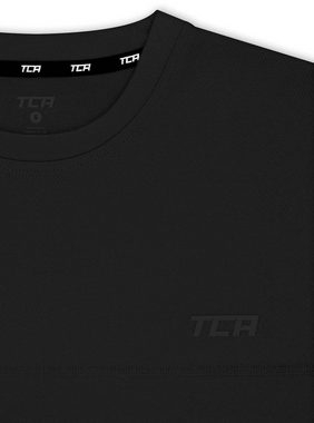 TCA Langarmshirt TCA Herren Langarm Laufshirt Rundhalsausschnitt - Schwarz, XL (1-tlg)