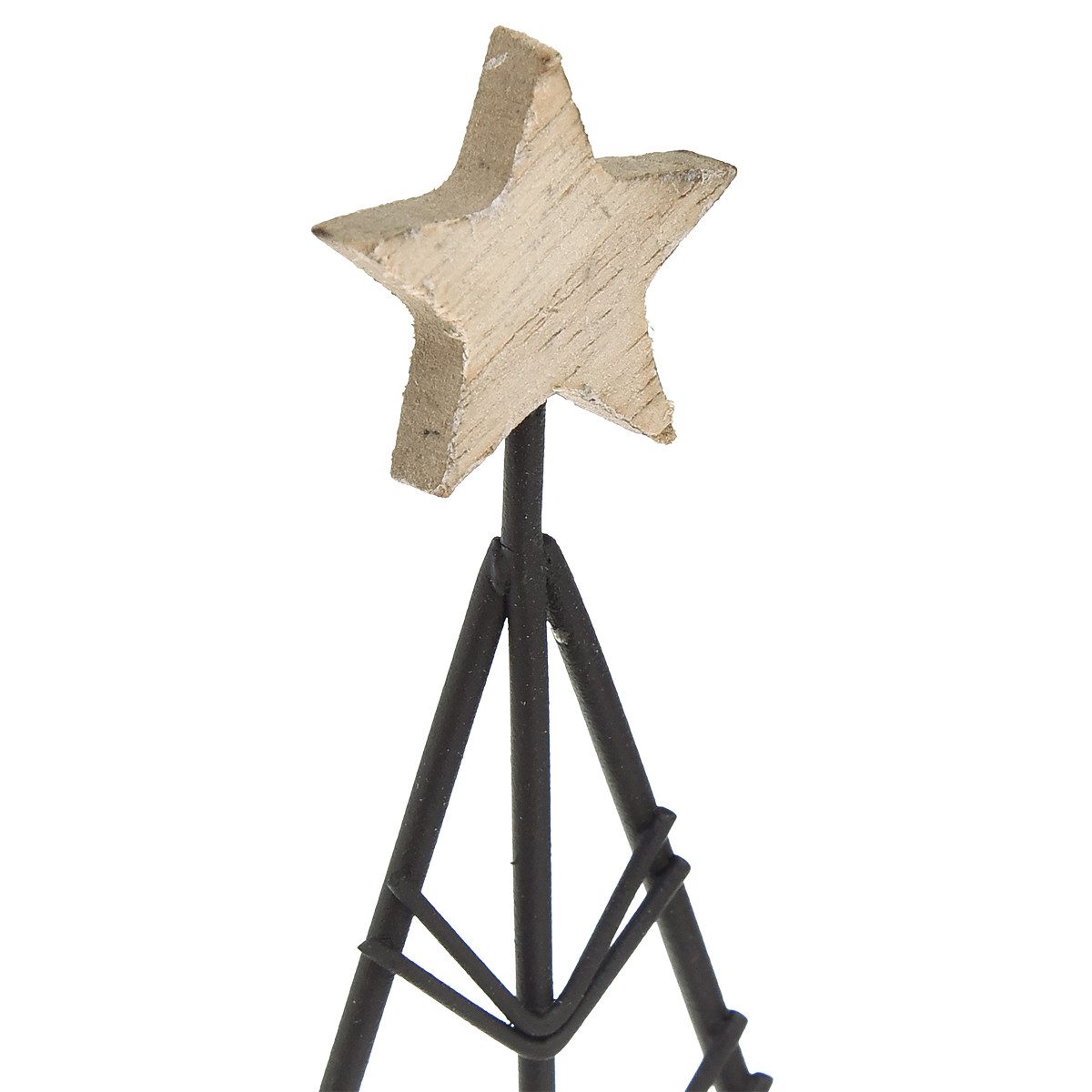 Florists Products Weihnachtsmann Eleganter Mini Weihnachtsbaum Set aus Metall und Holz 28cm, 2 Stück