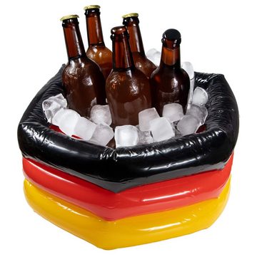 Aufblasbares Partyzubehör 4x Aufblasbarer WM Getränkekühler Deutschland Party Bierkühler, Durchmesser 40cm, viel Platz