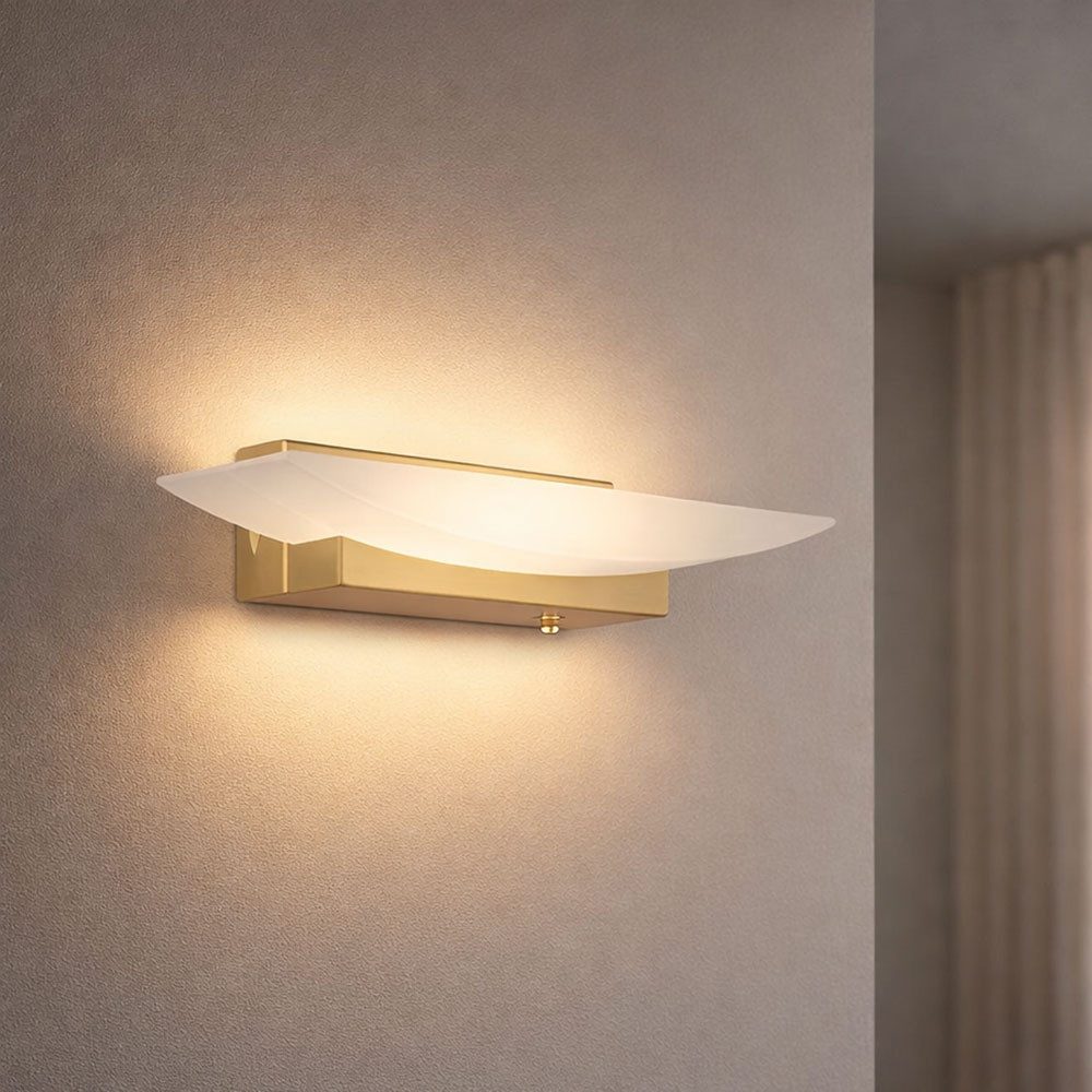 FISCHER & HONSEL LED Wandleuchte, LED-Leuchtmittel fest verbaut, Warmweiß, Neutralweiß, Farbwechsel, Wandleuchte Wandlampe LED Touchdimmer CCT Flurleuchte messing