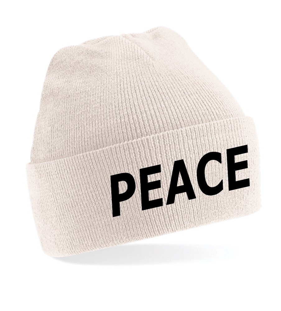 Beanie Unisex Erwachsenen Mütze Peace Nato Frieden