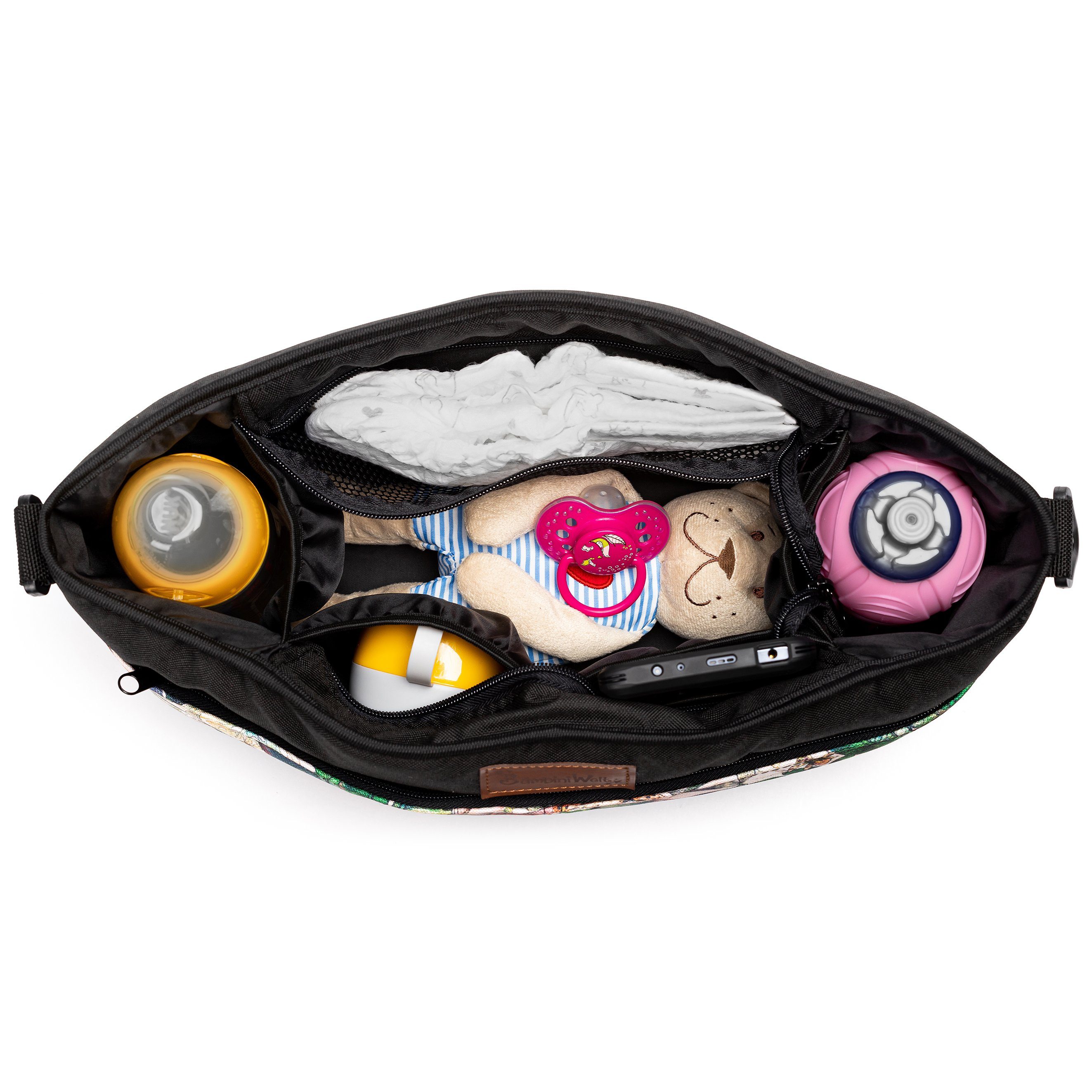 BambiniWelt by Rafael Wickeltasche mit Buggy ORGANIZER Modell K. Babytasche Kinderwagen Wickeltasche Getränkehalter 09