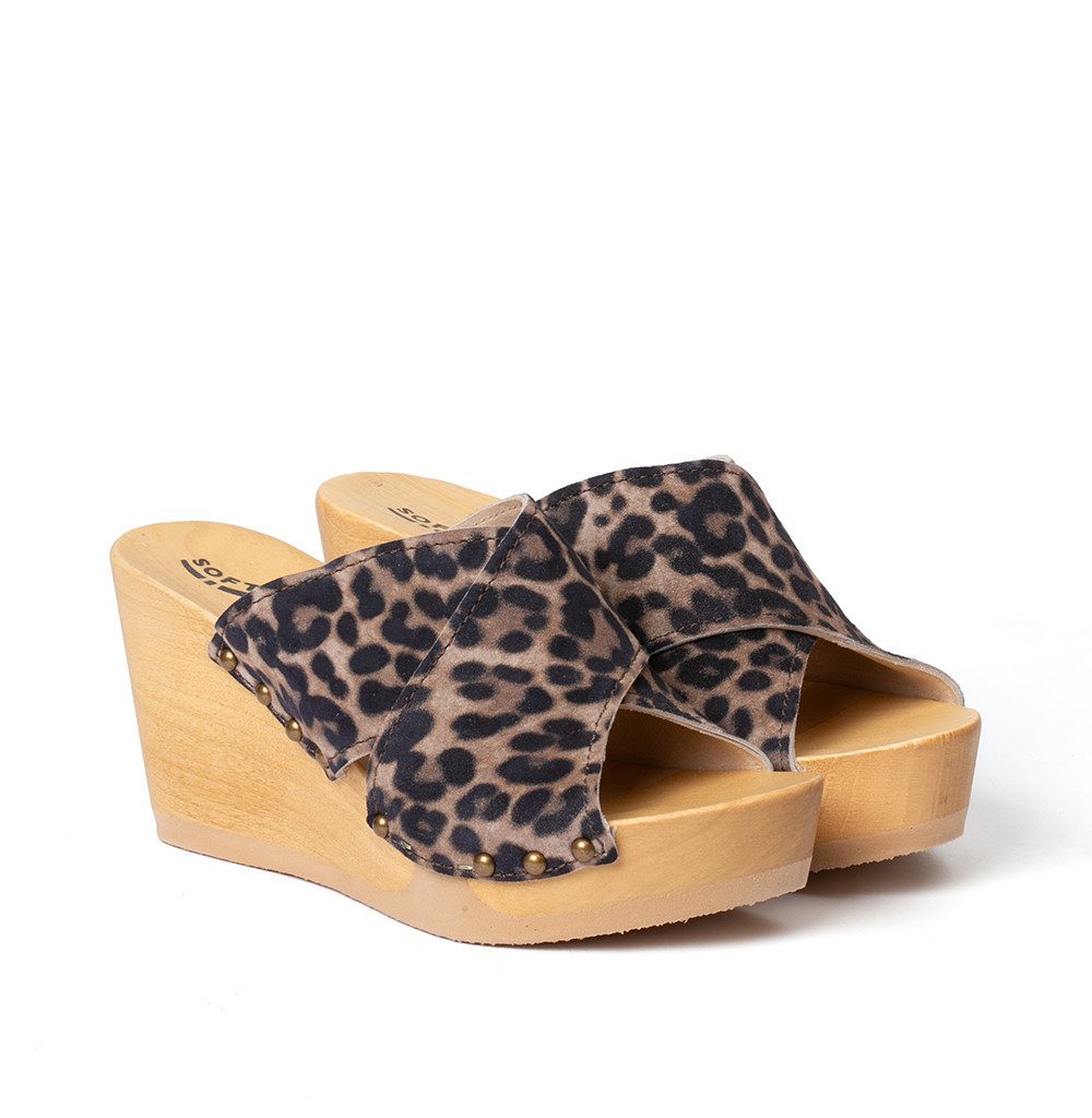 Softclox ANTJE Leolook taupe (natur) Pantolette