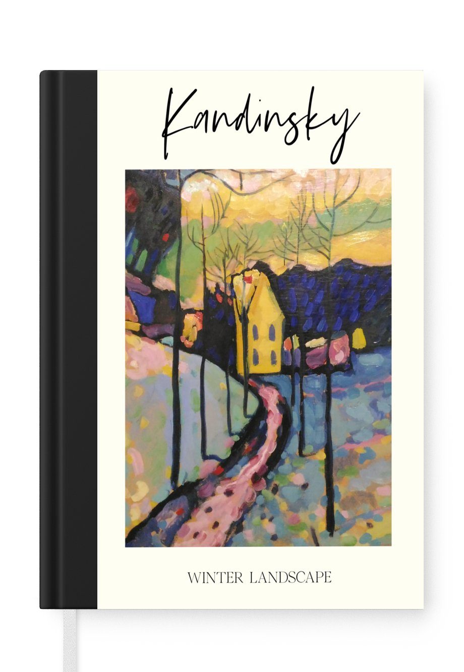 MuchoWow Notizbuch Kunst - Kandinsky - Winterlandschaft, Journal, Merkzettel, Tagebuch, Notizheft, A5, 98 Seiten, Haushaltsbuch