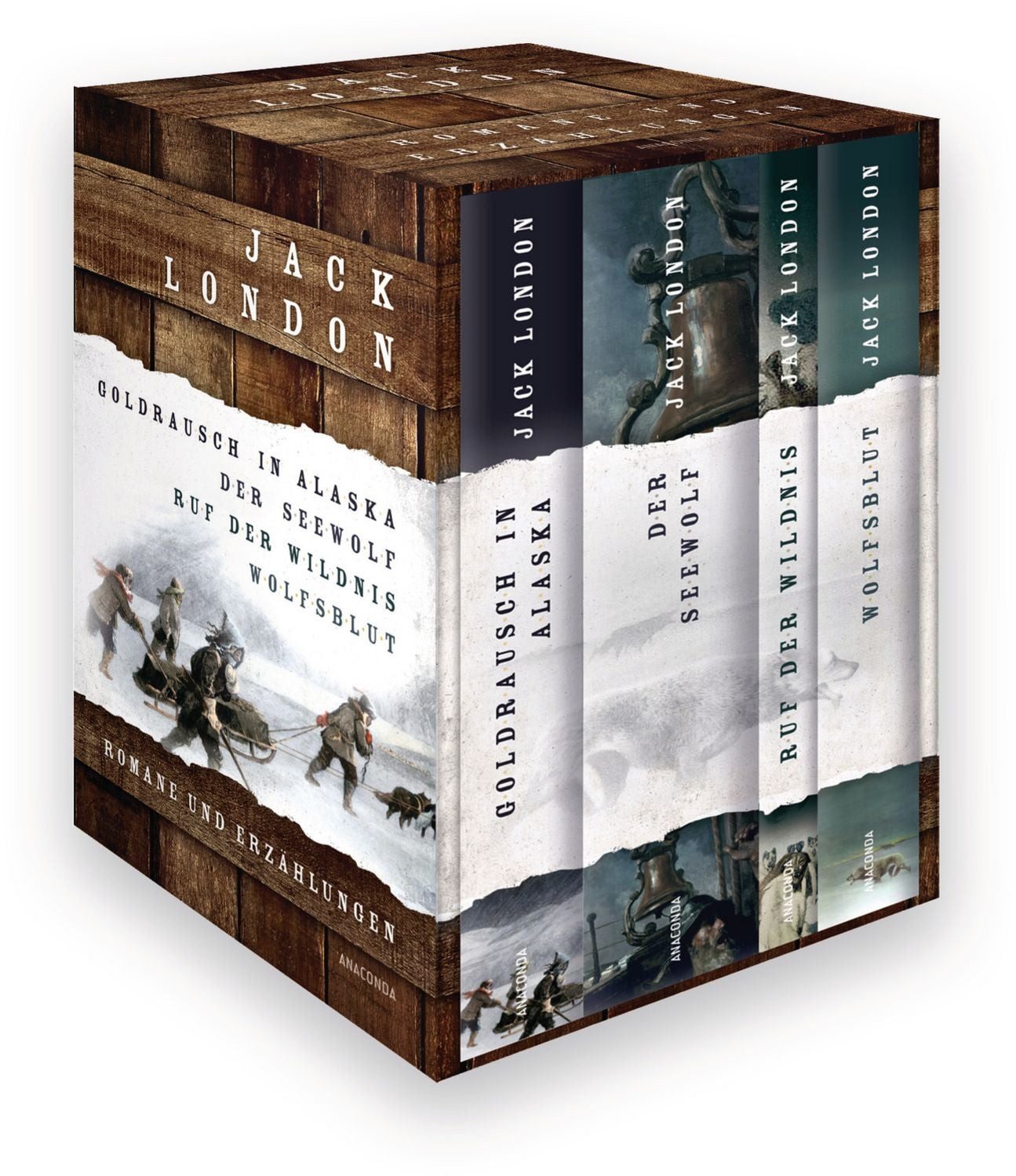 Jack London - Romane und Erzählungen / Jack London, Goldrausch in Alaska - Der Seewolf - Ruf der Wildnis - Wolfsblut