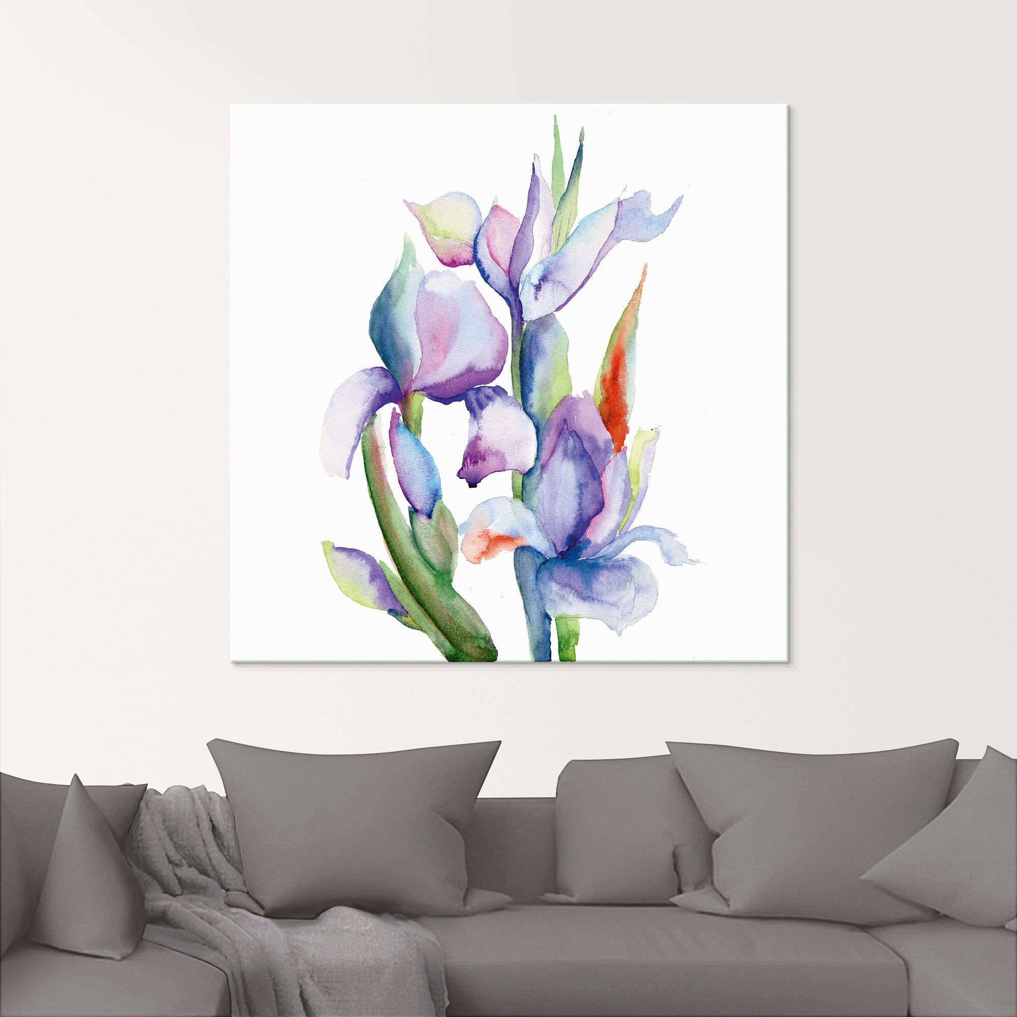 Artland Glasbild Iris, Blumen (1 St), in verschiedenen Größen