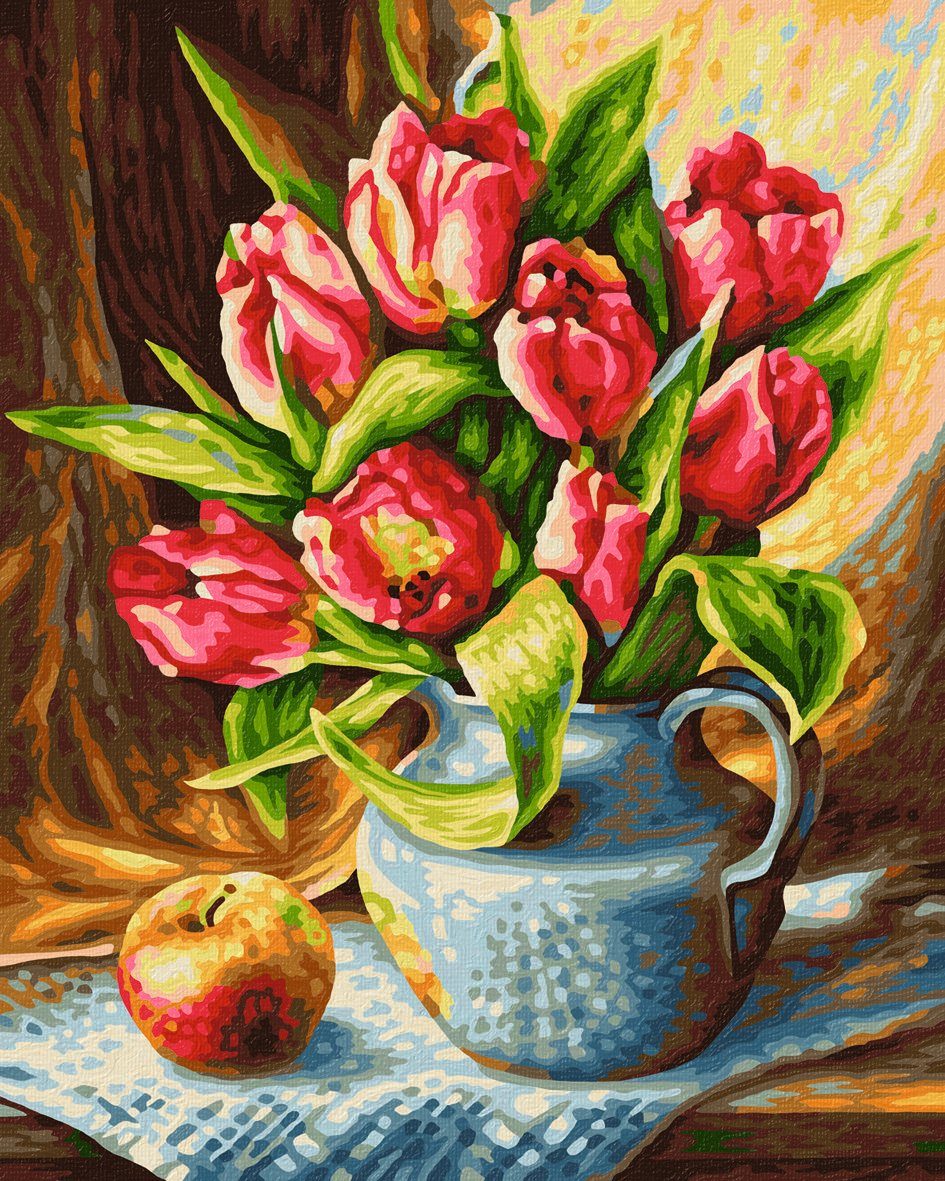 Schipper Malen nach Zahlen Meisterklasse Premium - Tulpenstrauß, Made in Germany