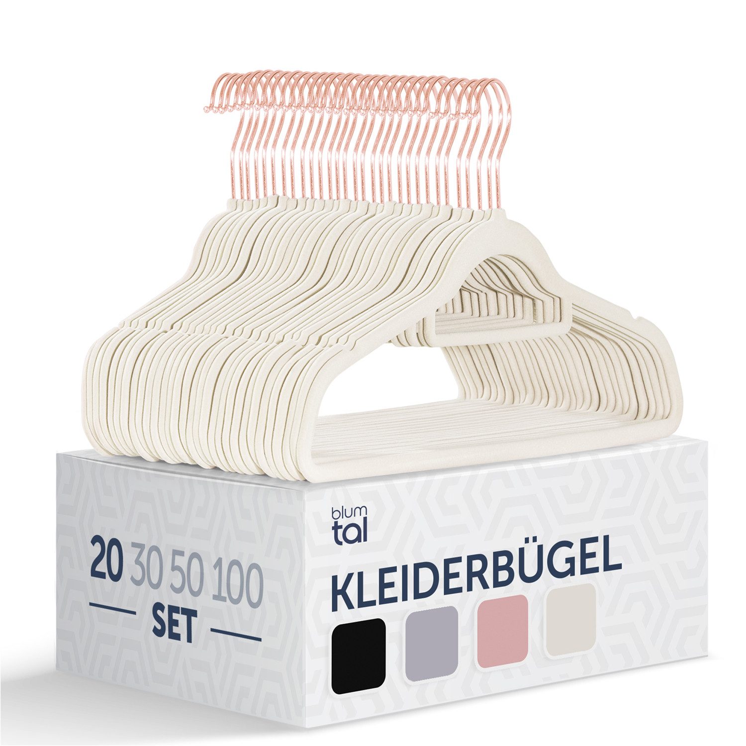 Blumtal Kleiderbügel Rutschfest - Samtoptik - Platzsparend, (20-tlg), Premi günstig online kaufen