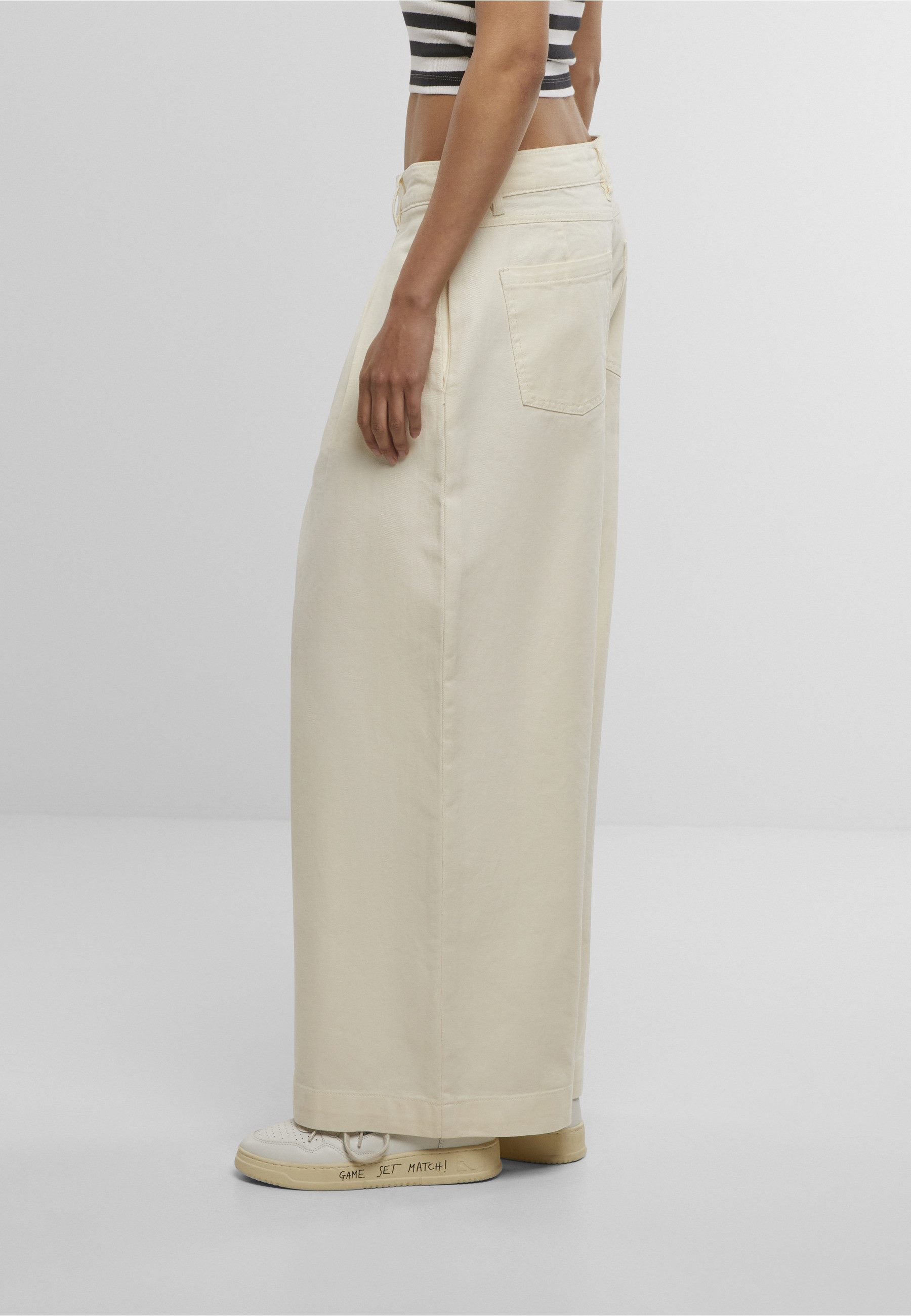 URBAN CLASSICS Bequeme Jeans Urban Classics Ladies Wide Leg Light Denim Pants