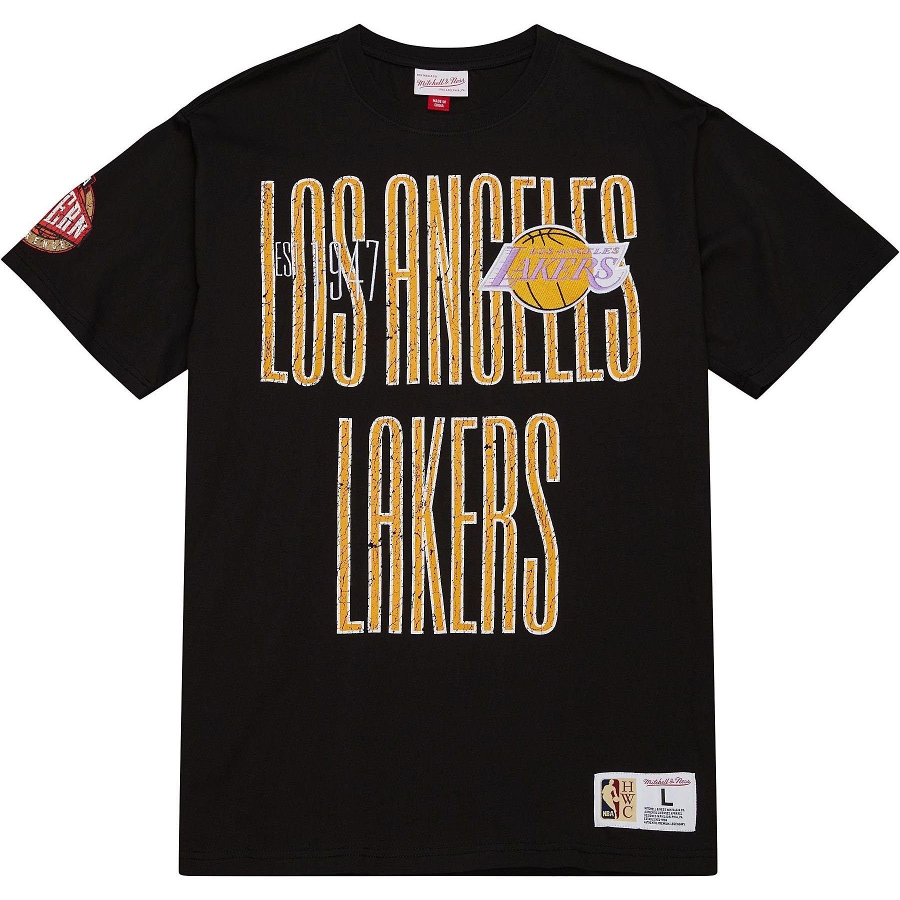 Ness Mitchell Print-Shirt Lakers ORIGINS Angeles TEAM & Los