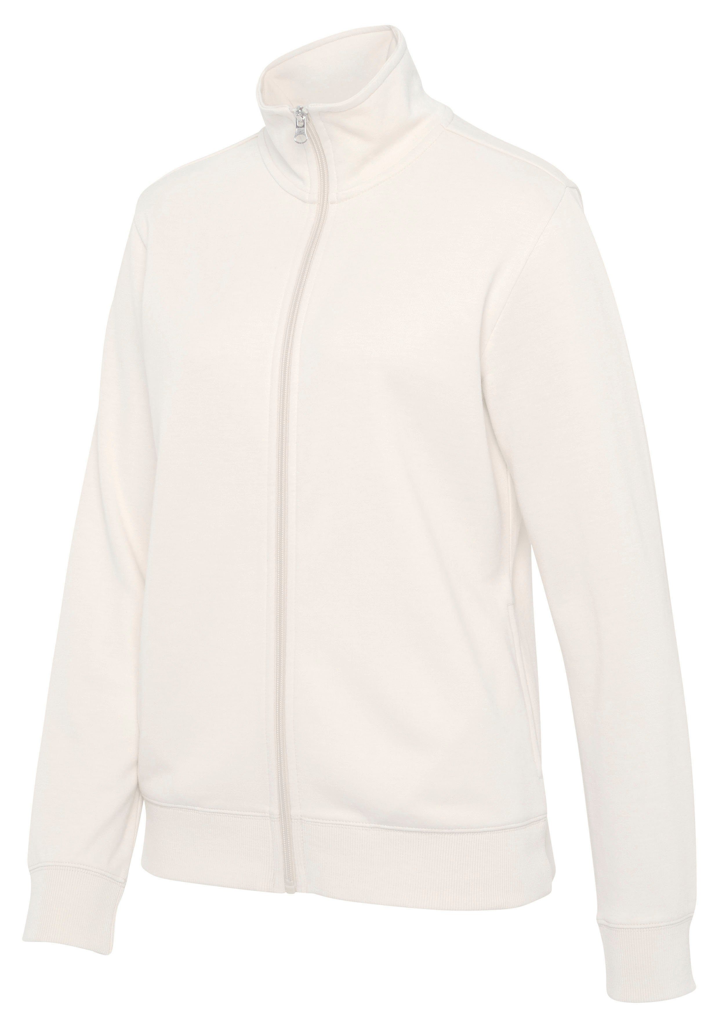 Bench. Loungewear Sweatjacke (1-tlg) mit bestickten Stehkragen, Loungeanzug