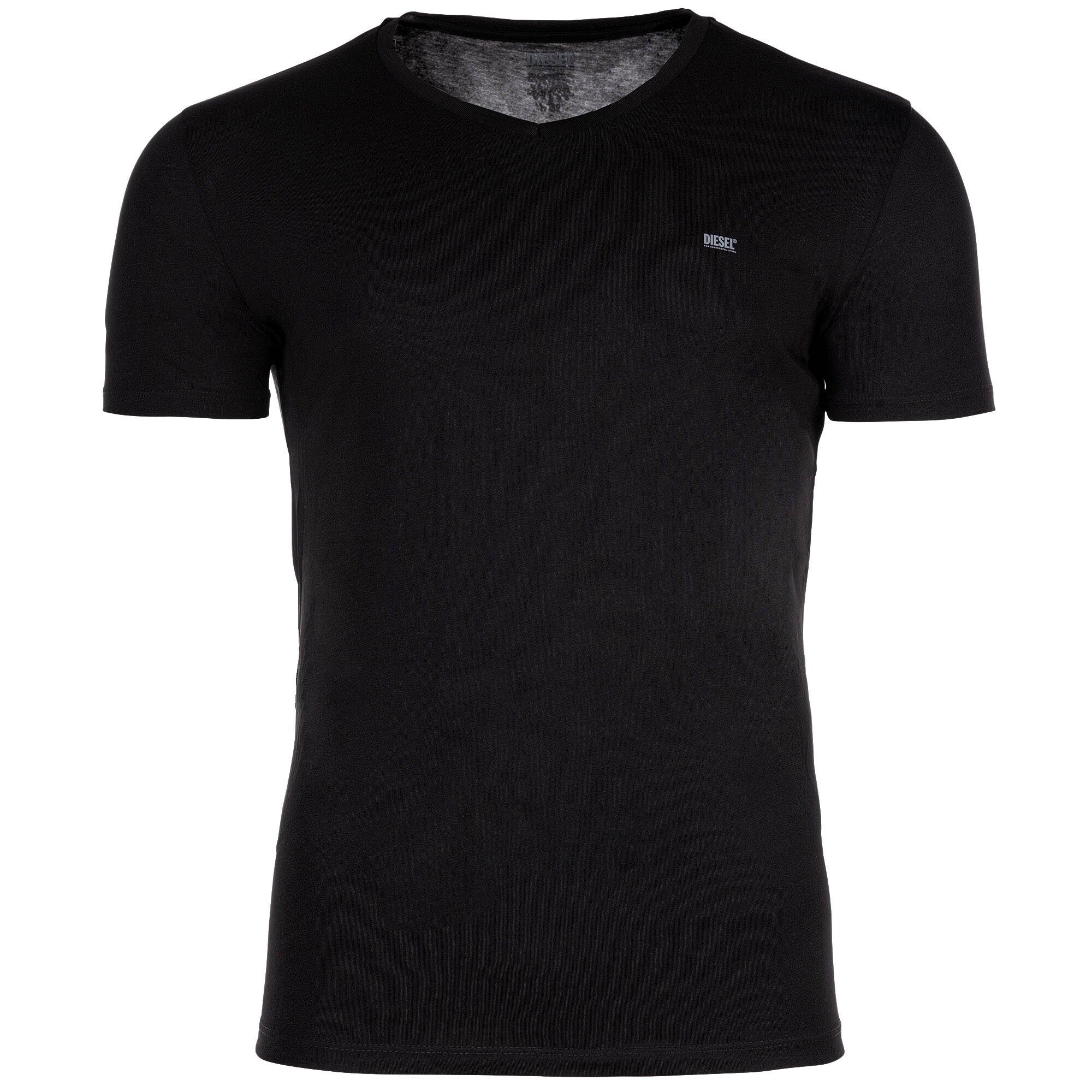 Diesel T-Shirt Herren T-Shirt, 3er Schwarz/Grau/Weiß Pack 