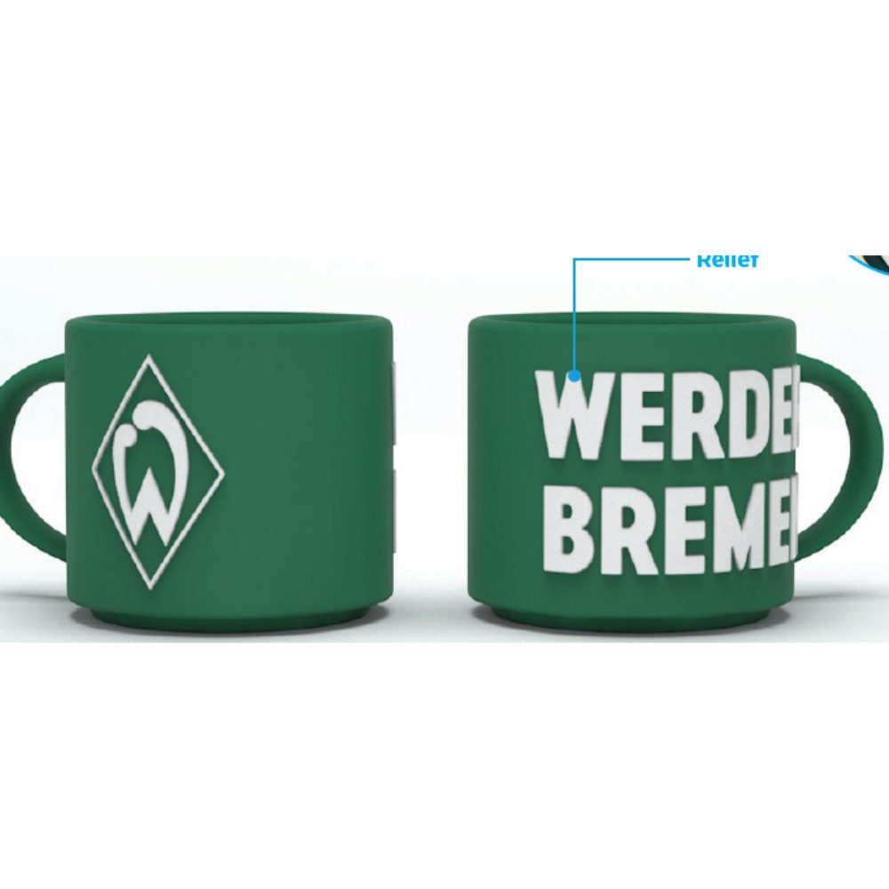 Werder Bremen Becher SV Werder Bremen Tasse Relief grün, Keramik