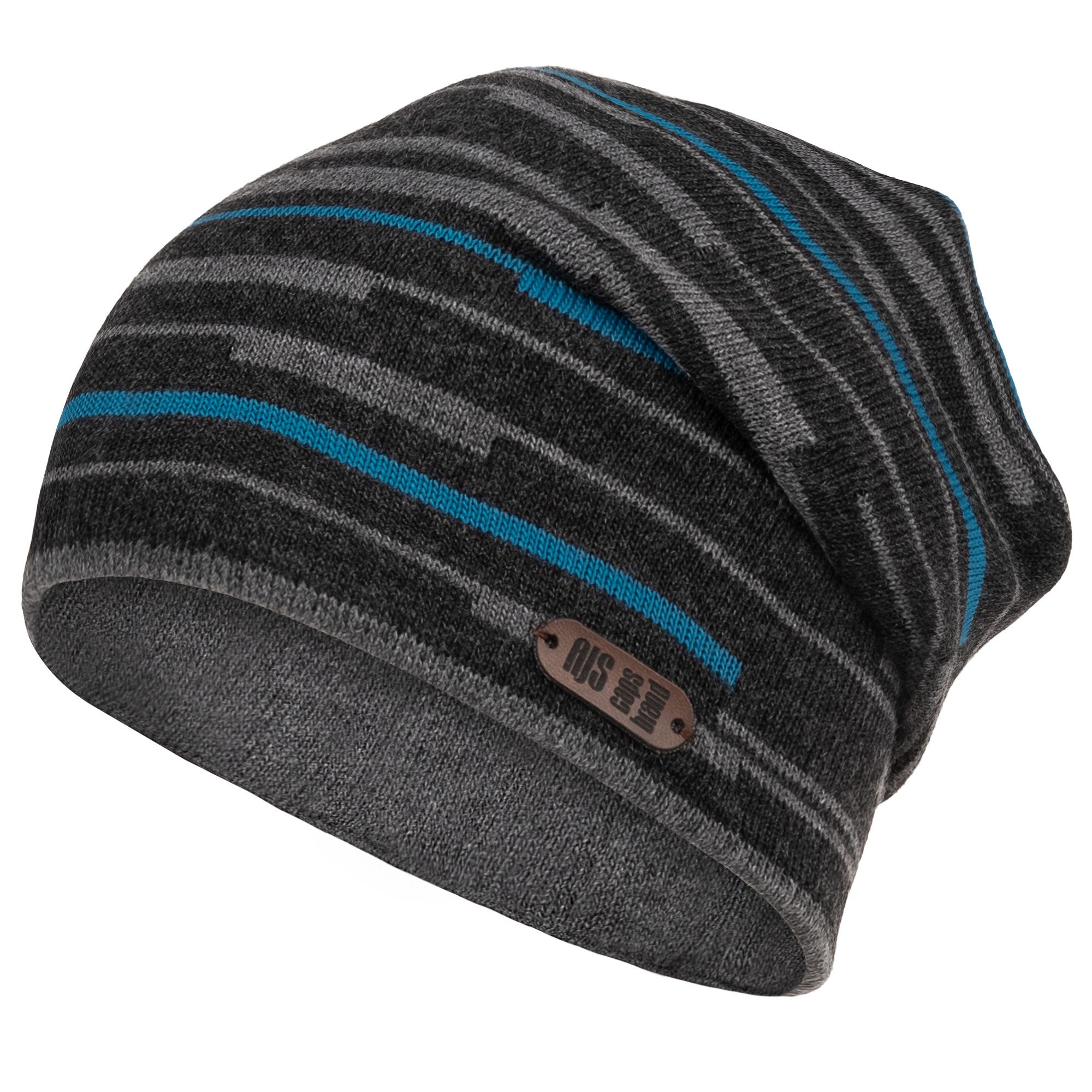 AJS Strickmütze Wintermütze Wendemütze Jungen Beanie Herrenmütze – Bild 3 von 3