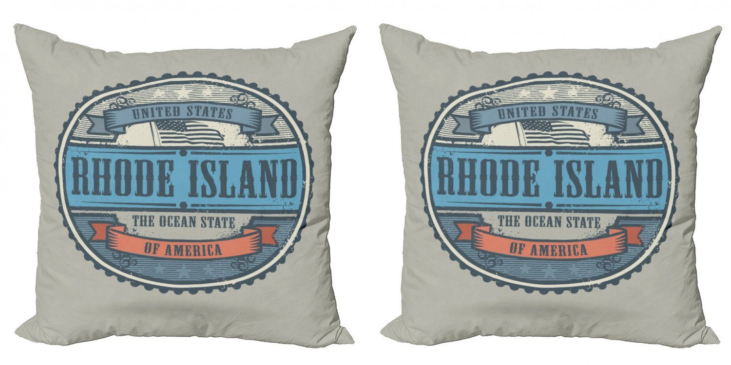 Ocean Abakuhaus USA Modern Doppelseitiger Stück), Accent Island (2 State Kissenbezüge Digitaldruck, Rhode of