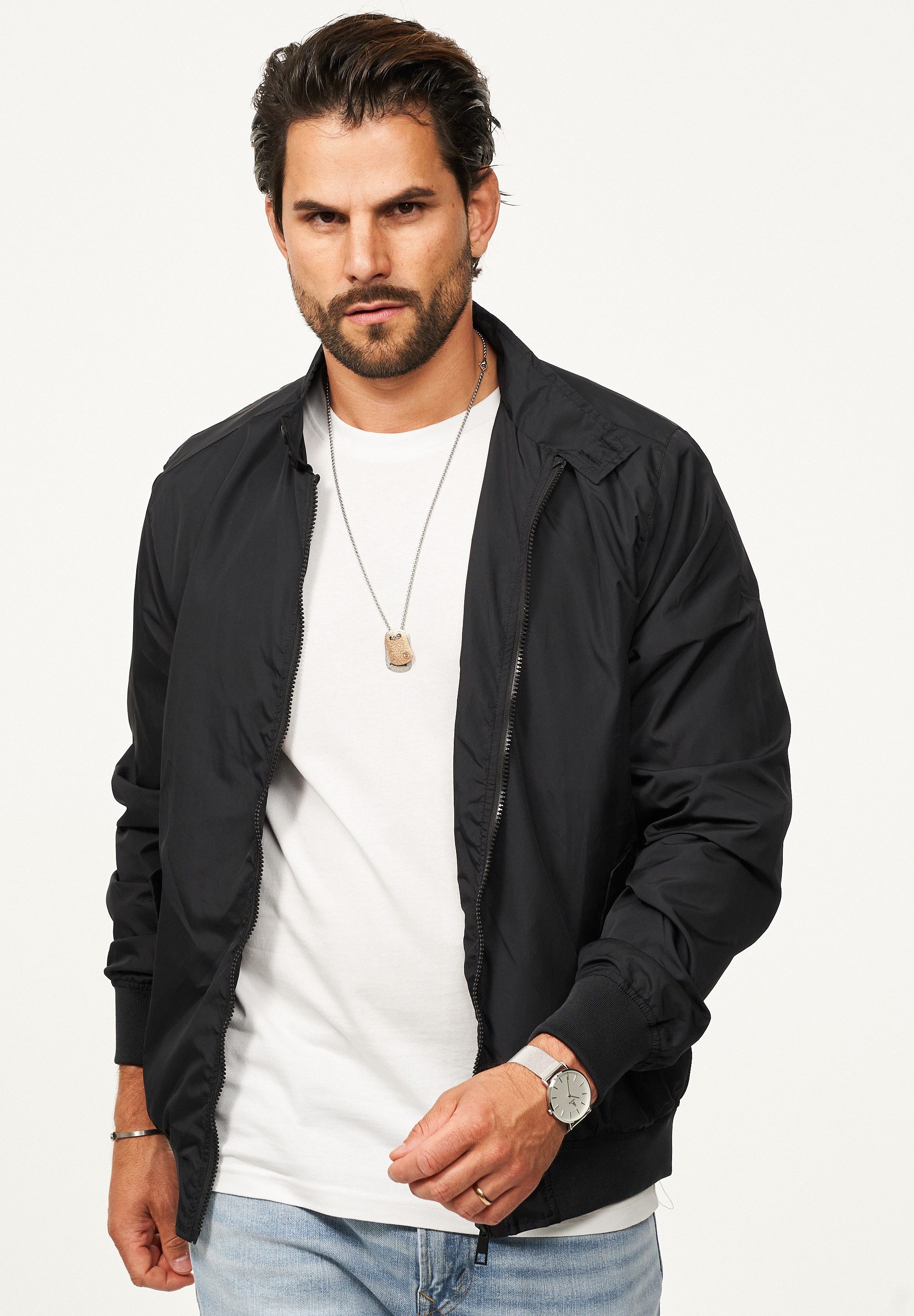 SOULSTAR Blouson mit hochschließbaren Kragen leichte Harington-Sommerjacke günstig online kaufen