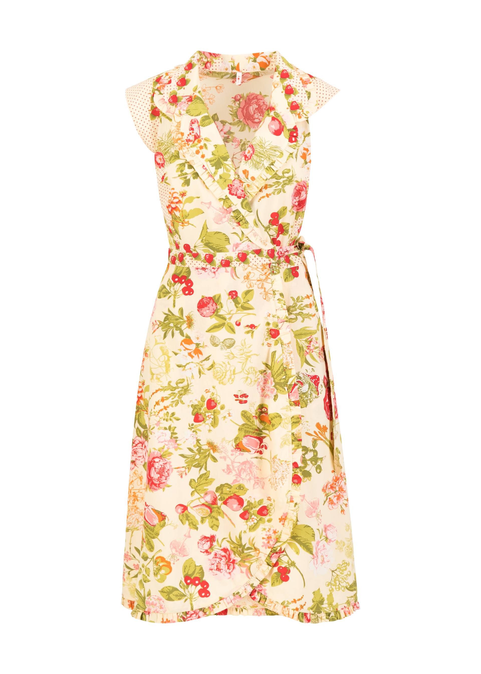 Blutsgeschwister Hemdblusenkleid - Midi Kleid mit Wickeloptik - florales Sommerkleid - elegantes Freize