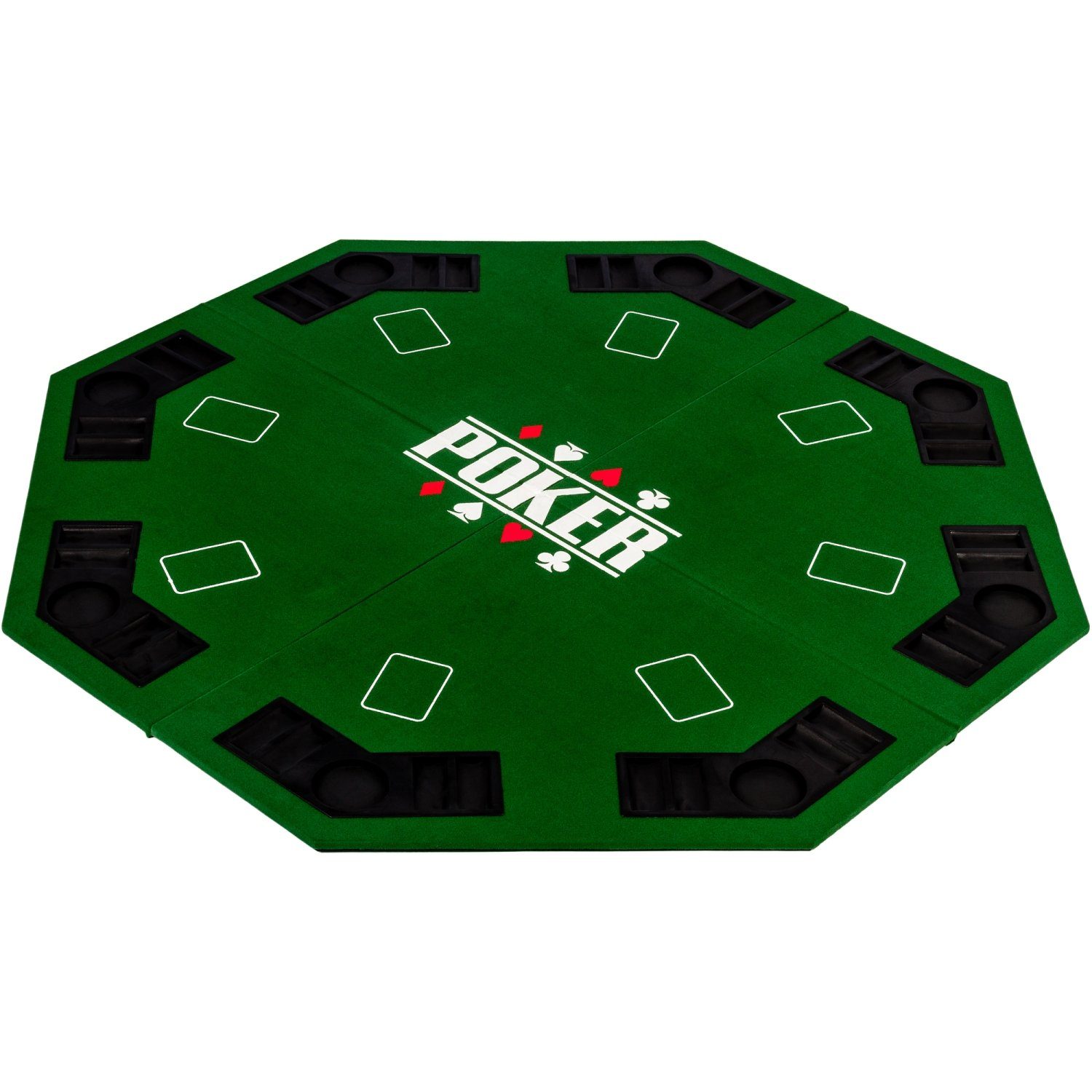 Pokerauflage 8-Spieler Poker 4-fach Faltbar Pokertisch Auflage Tischauflage Grün 