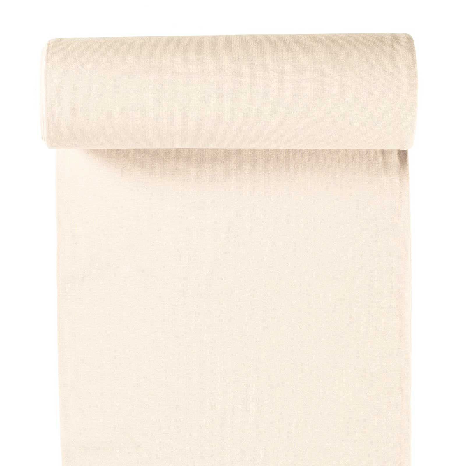 maDDma Stoff Bündchenstoffpaket Gesamtlänge 10m Uni 35/70cm Schlauchware Jersey, creme