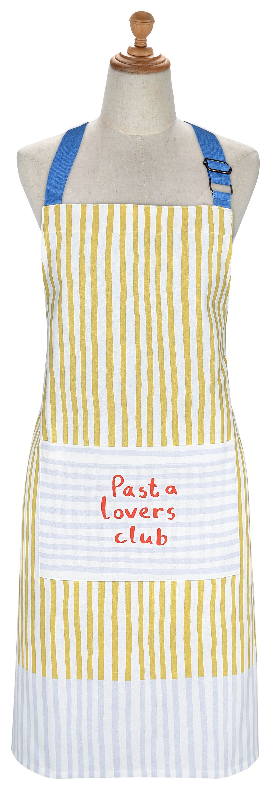 Ulster Weavers Kochschürze Pasta Lovers Club, (1-tlg., 1-teilig), Küchenschürze Nackenband aufgesetzte Tasche ca.70x85cm Baumwolle