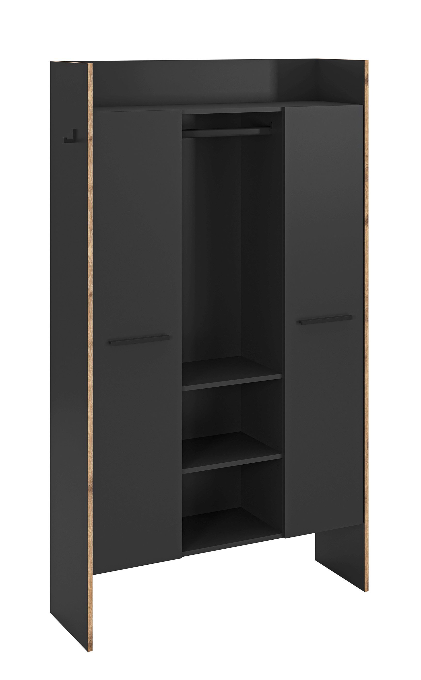 xonox.home Garderobe Bueno, Basalt Melamin Melamin beschichtet modern 105x189x37 cm