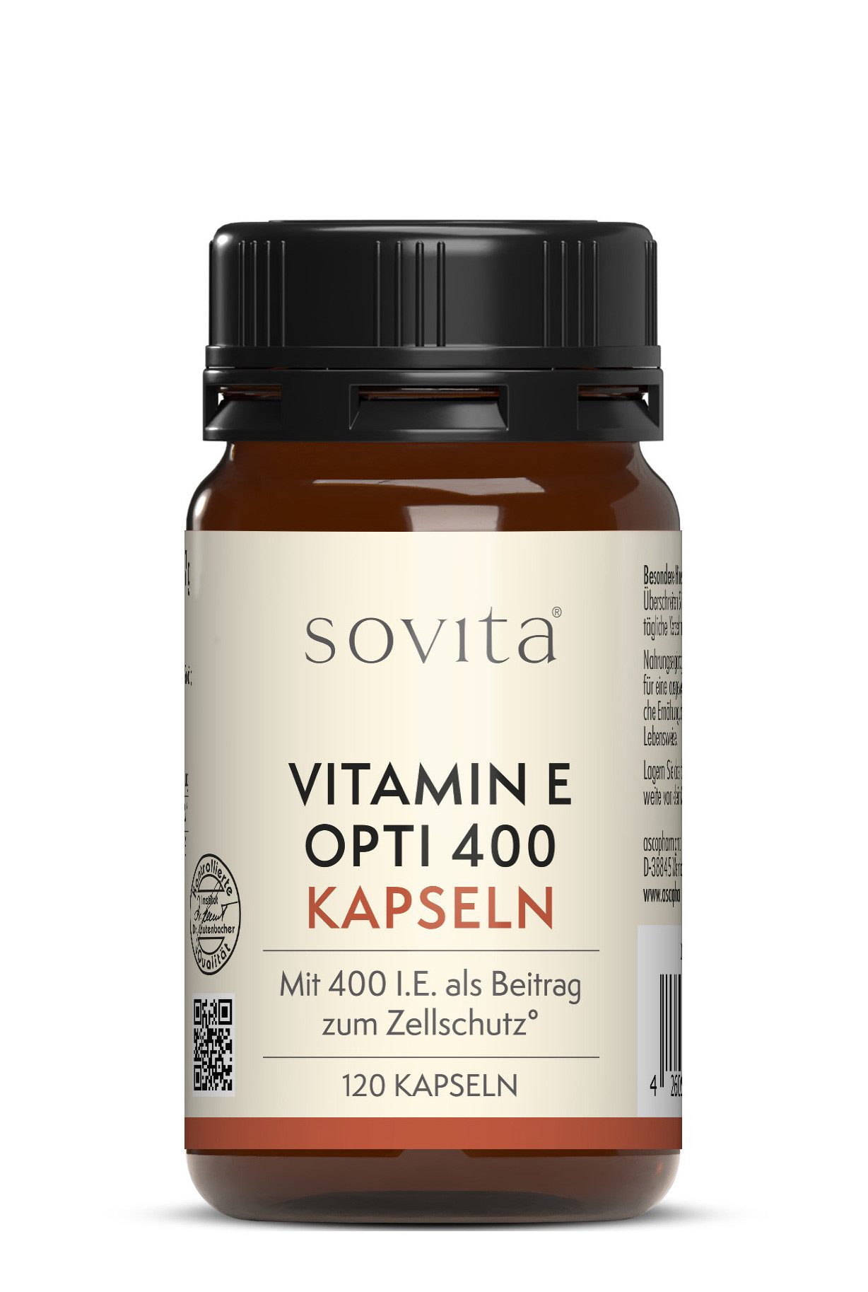 Ascopharm Vitamin E Opti 400 Kapseln 120 Stk. mit 400 I.E. Vitamin E hochdosiert 1, 1 er