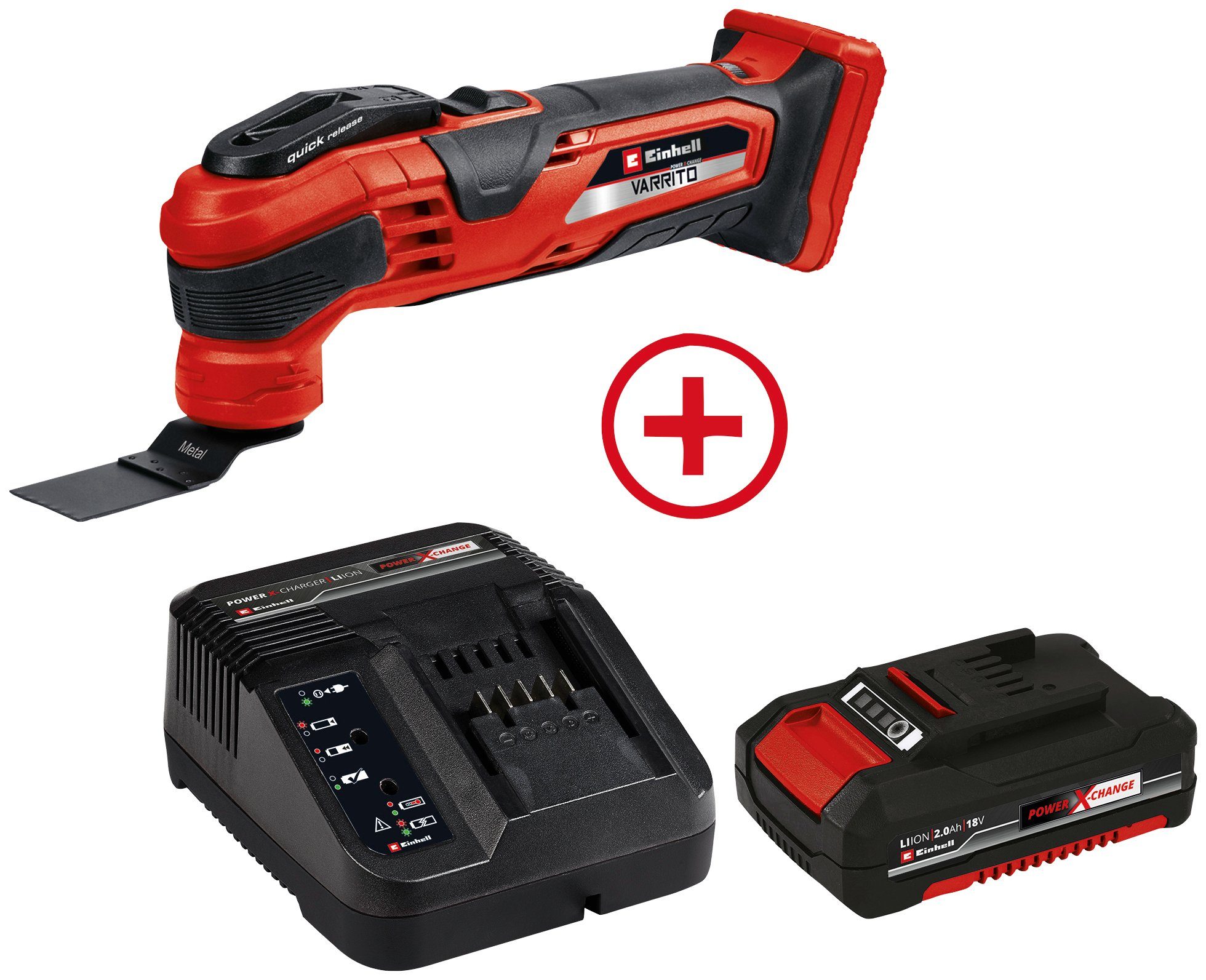Einhell AkkuMultifunktionswerkzeug »Varrito + 2,0 Ah Starter Kit«, 18