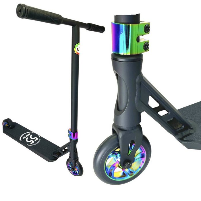 Double Five 55 Stuntscooter Double Five 55 Stunt-Scooter H=80cm Schwarz/Neochrom