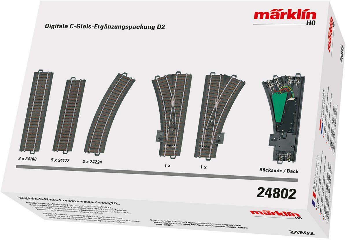 Märklin Gleise-Set Digit. C-Gleis Ergänzungsp. D2, Wechselstrom - 24802, H0,  Gleisergänzung für Modelleisenbahnen Spur H0