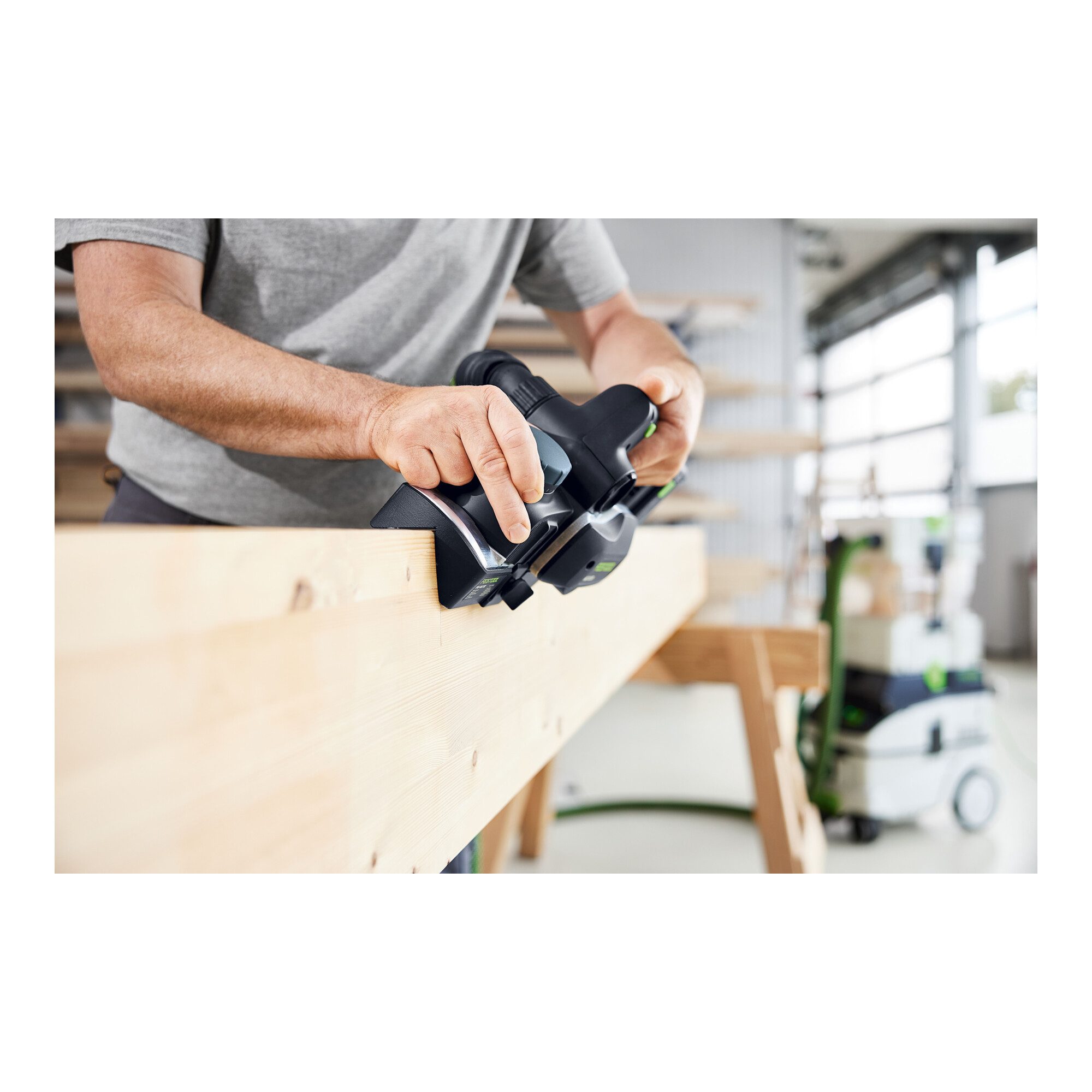 FESTOOL Elektrohobel Festool Akku-Hobel HLC 82 EB-Basic-Set