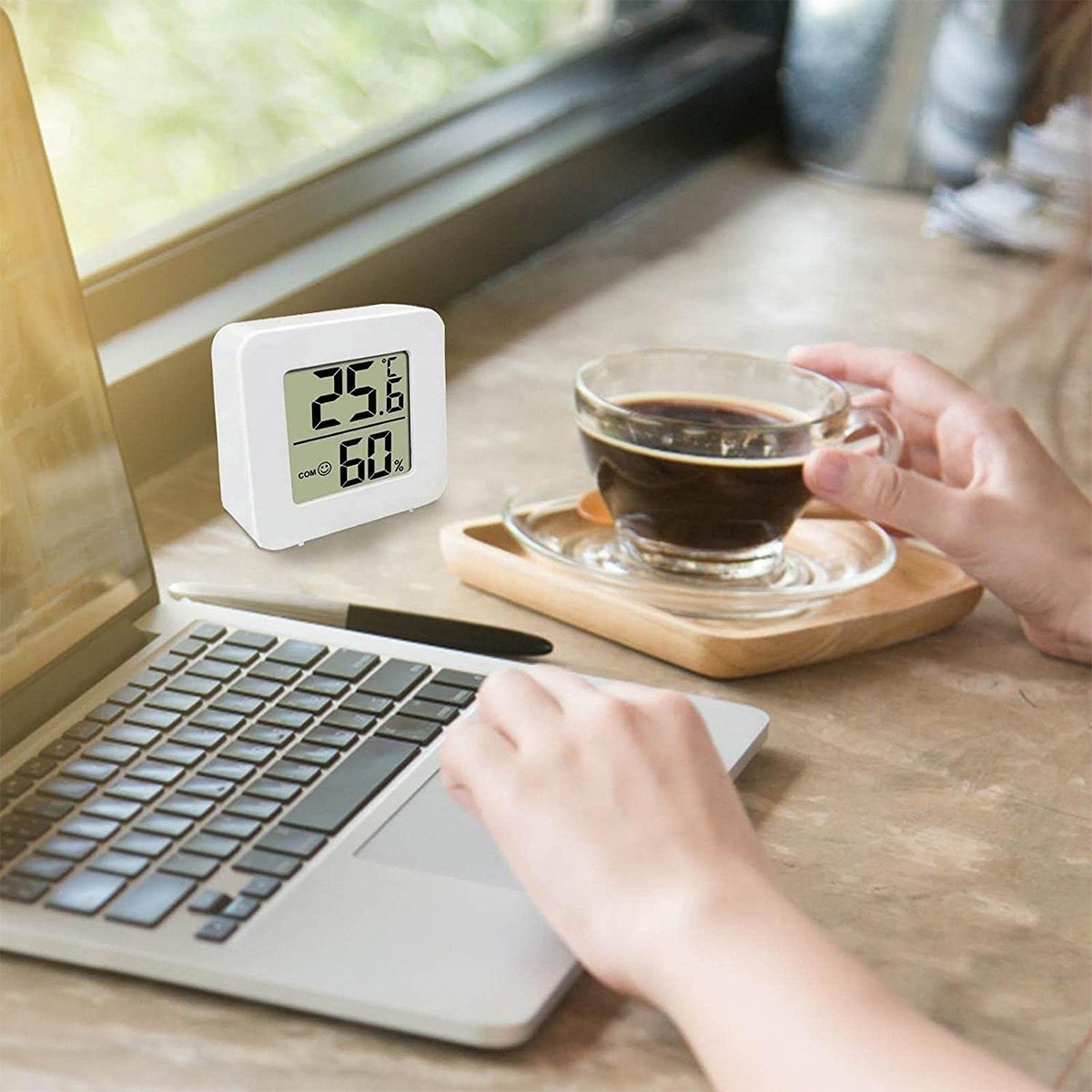 autolock Raumthermometer Thermometer Hygrometer Raumthermometer Digital Innen, Temperatur Monitor für Innenraum Feuchtemessgerät 