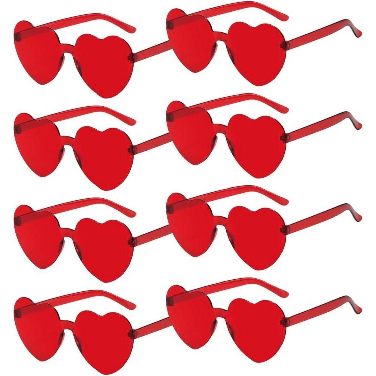 Kostüm Brille Party Herz Fasching Foto Requisiten Geburtstag Rot 8pcs