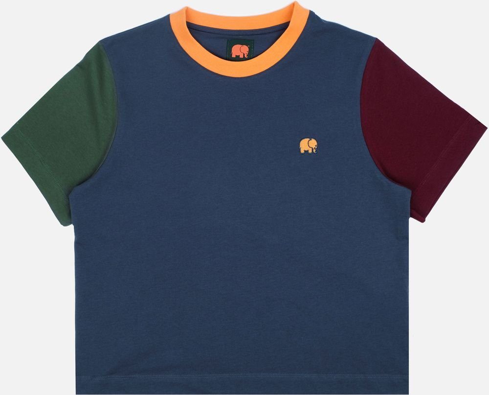 Trendsplant T-Shirt Women's Color Block T-Shirt Trendsplant Blue