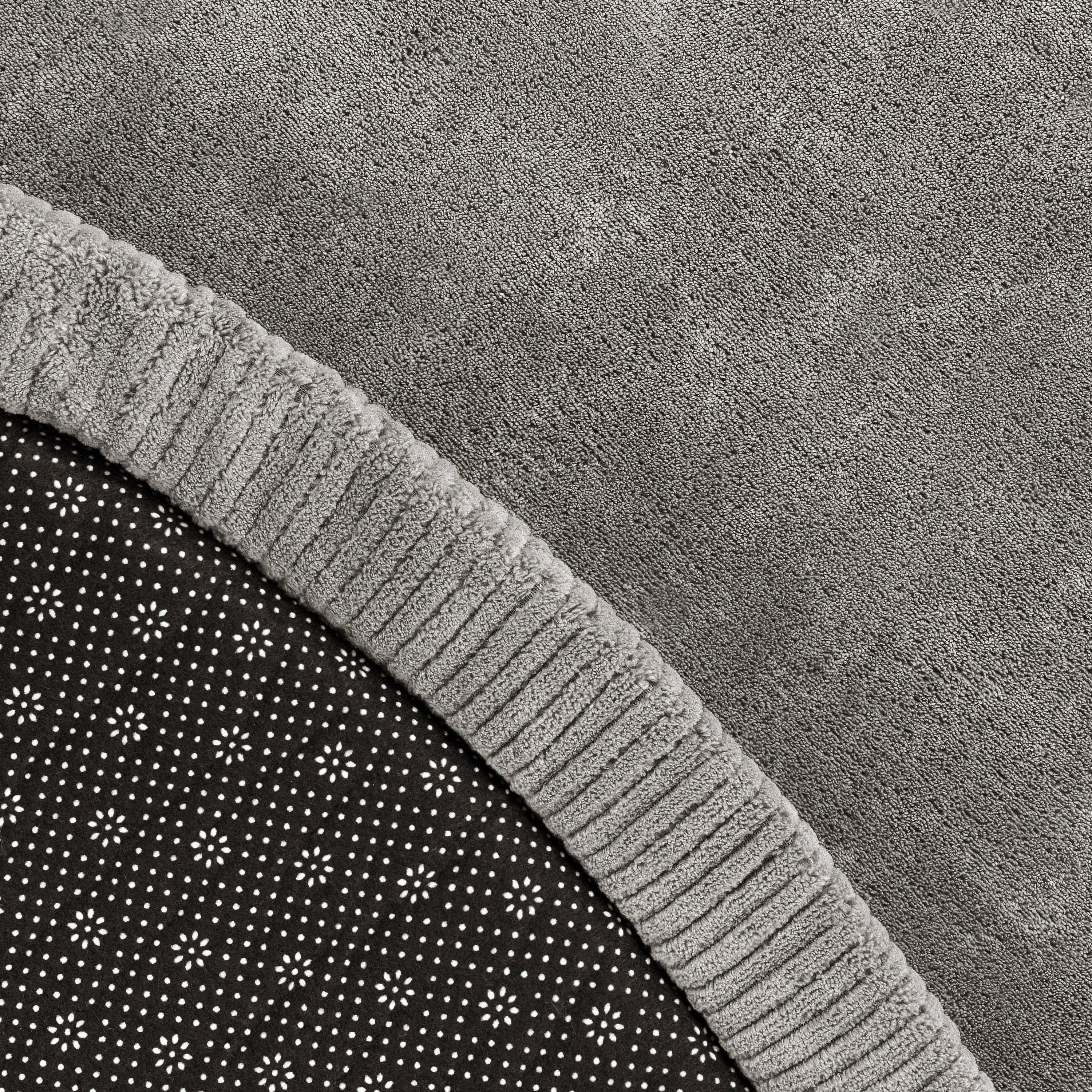 Paco Home Teppich Tatami 475, rund, Höhe: 24 mm, Kurzflor, Uni Farben, mit Memory Foam, waschbar