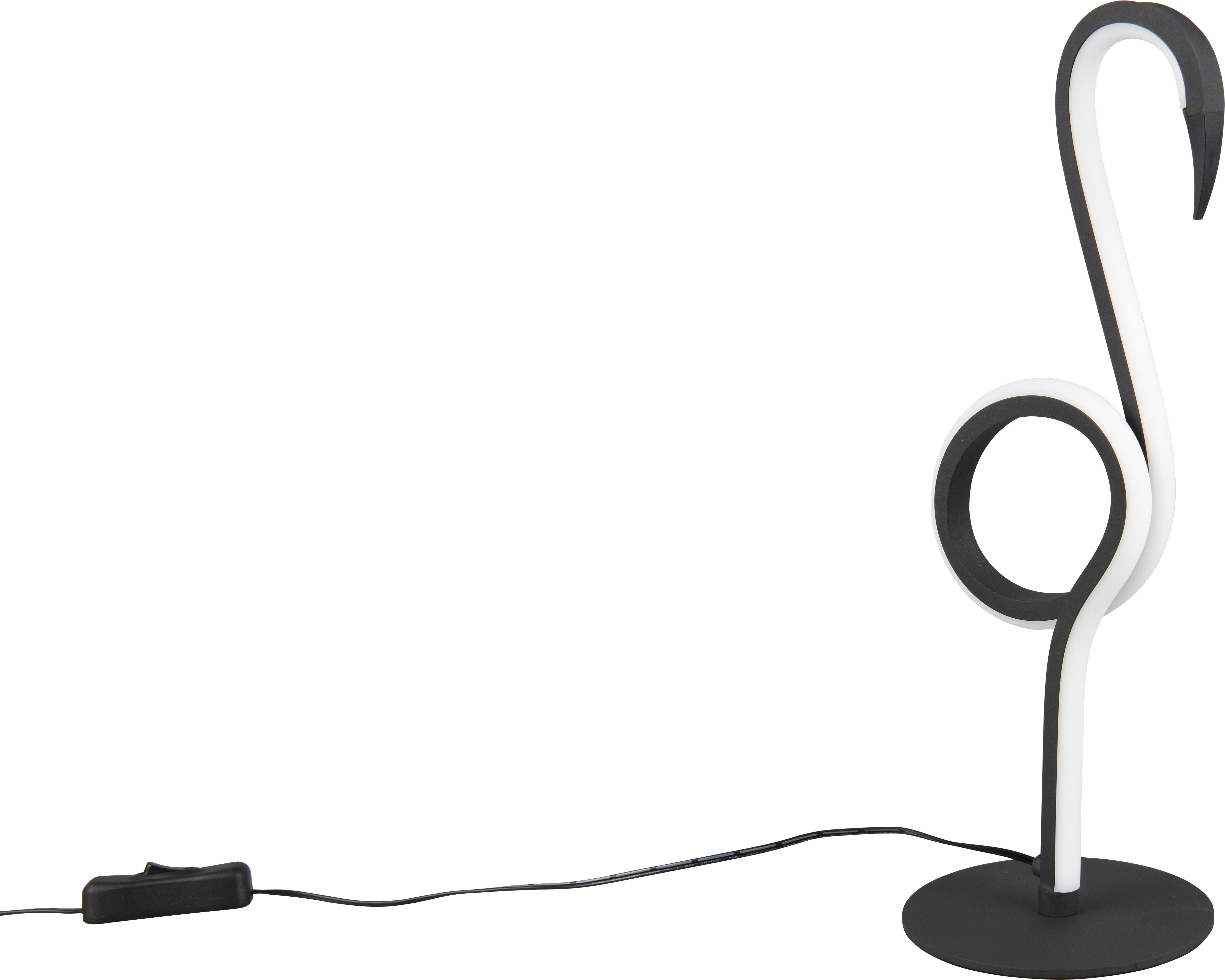 Reality Leuchten LED Tischleuchte INGO, LED Tischlampe in Flamingo Form, 6W 550 Lumen 300K warmweiß, Ein-/Ausschalter, LED fest integriert, Warmweiß, Flamingo Lampe mit Schnurschalter, Höhe 35 cm Ø 12 cm Tiefe 14,5 cm
