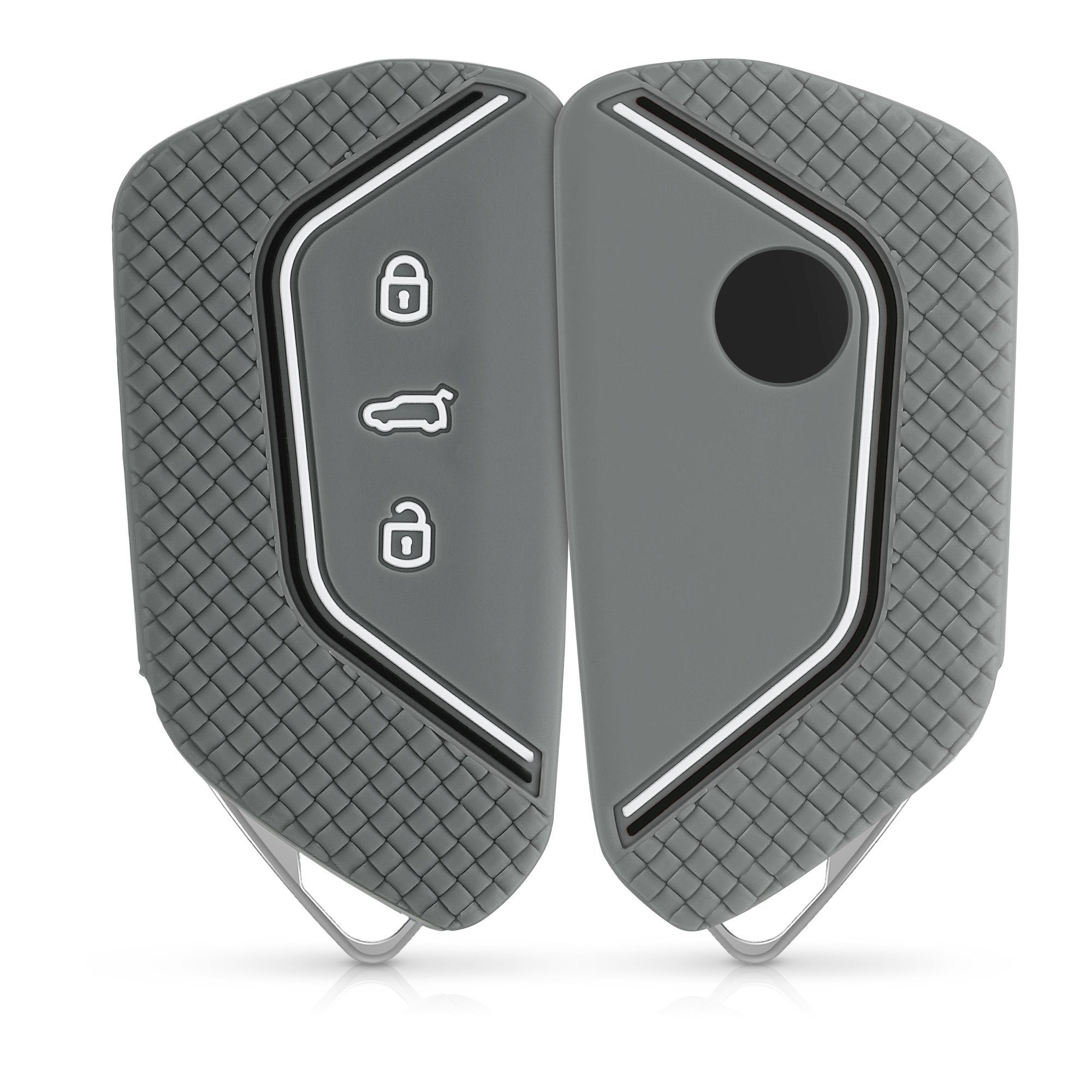 kwmobile Schlüsseltasche Autoschlüssel Silikon Hülle für VW Golf 8 3-Tasten  Autoschlüssel, Schlüsselhülle Schlüssel Case Cover