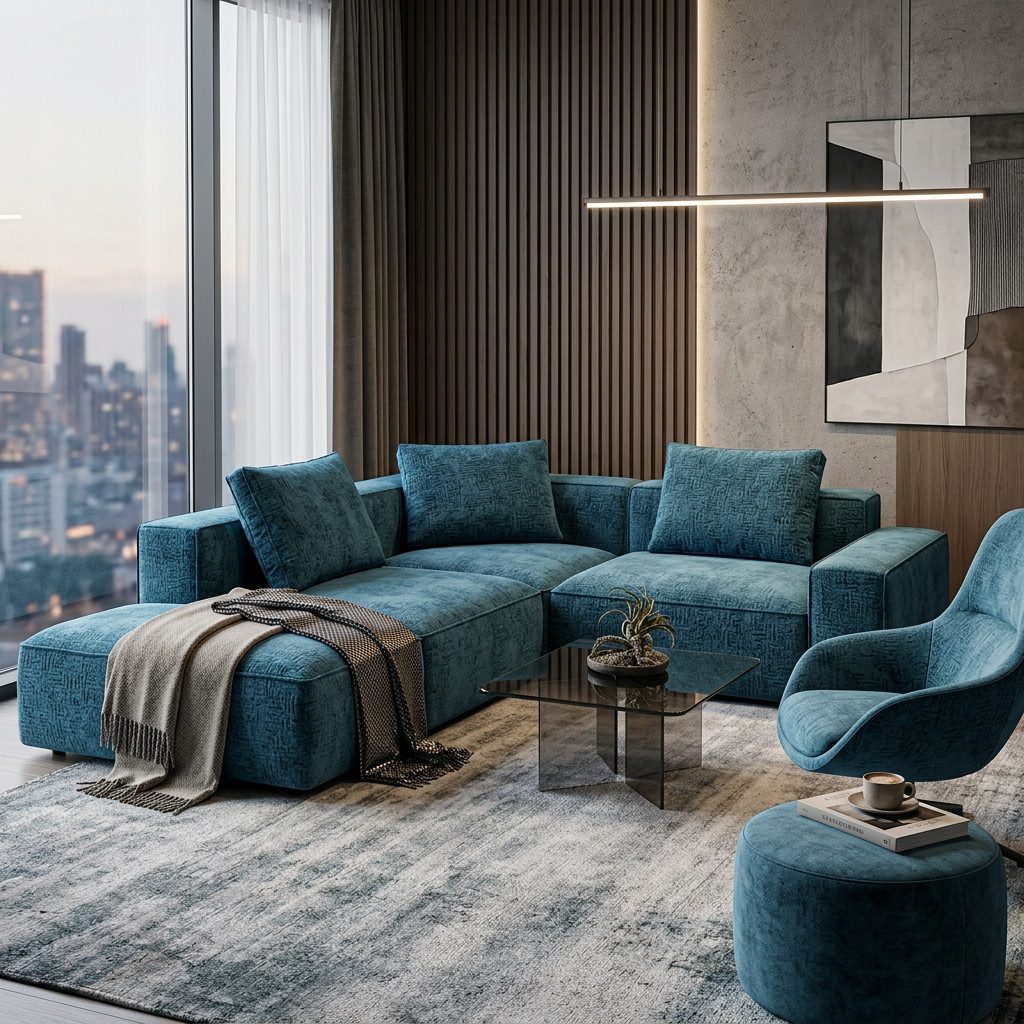 novely® Stoff AKTION! VENEZIA Premium Polsterstoff 3D-Prägung Großer Abverkauf, Schwer Entzündbar, Robust, Samtweich, Meterware, 1lfm