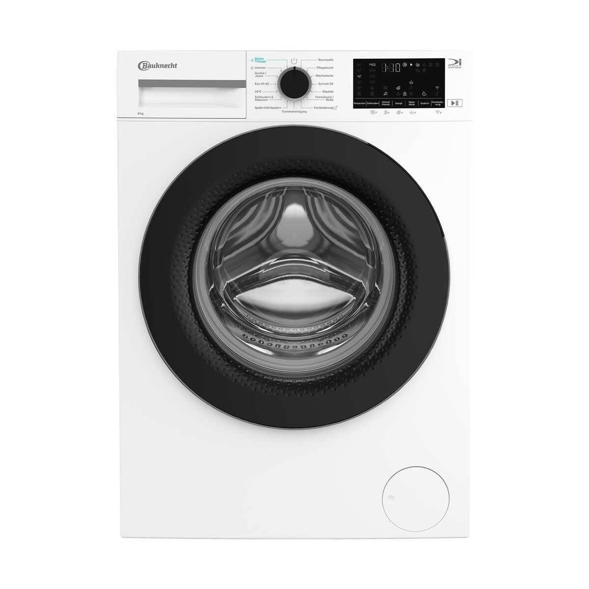 BAUKNECHT Waschmaschine B W 8A10 BS, 8 kg, 1400 U/min, Adaptive Wash – Intelligente Anpassung für perfekte Waschergebnisse