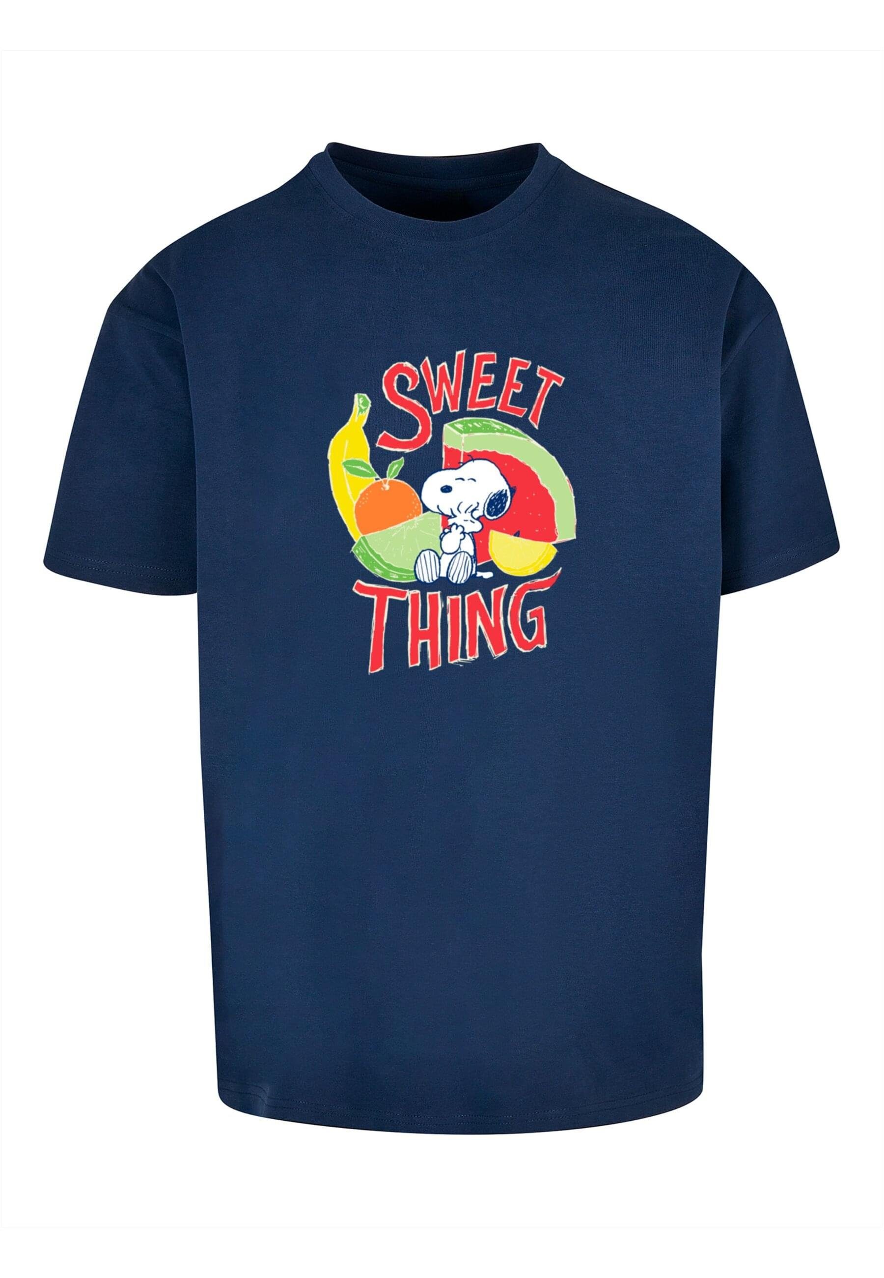 Merchcode T-Shirt Herren Ladies Peanuts - Sweet thing Heavy Oversize Tee (1-tlg) darkblue