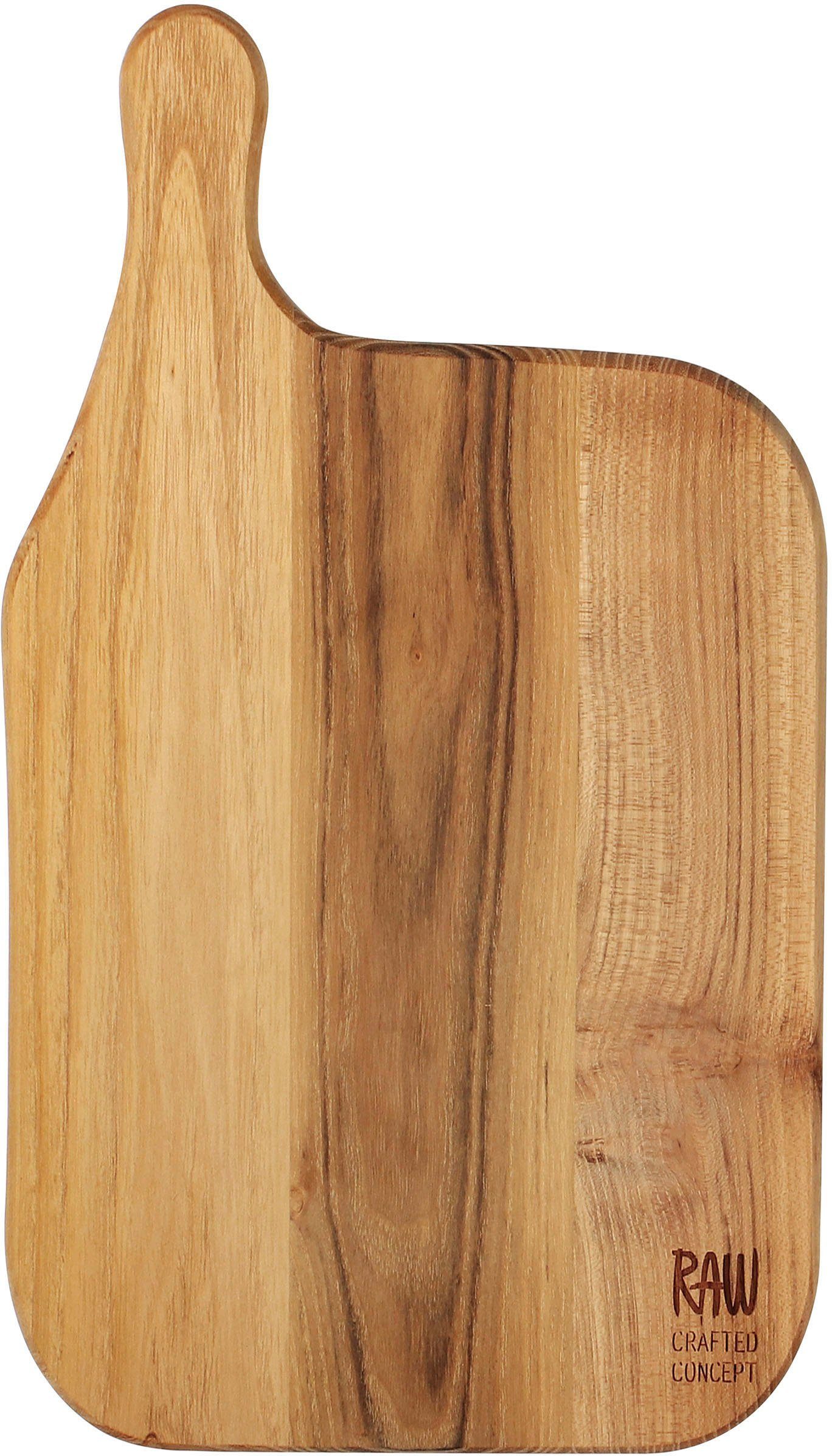 aida RAW Schneidebrett RAW Teak, Massivholz, organisch, jedes Stück ein Unikat