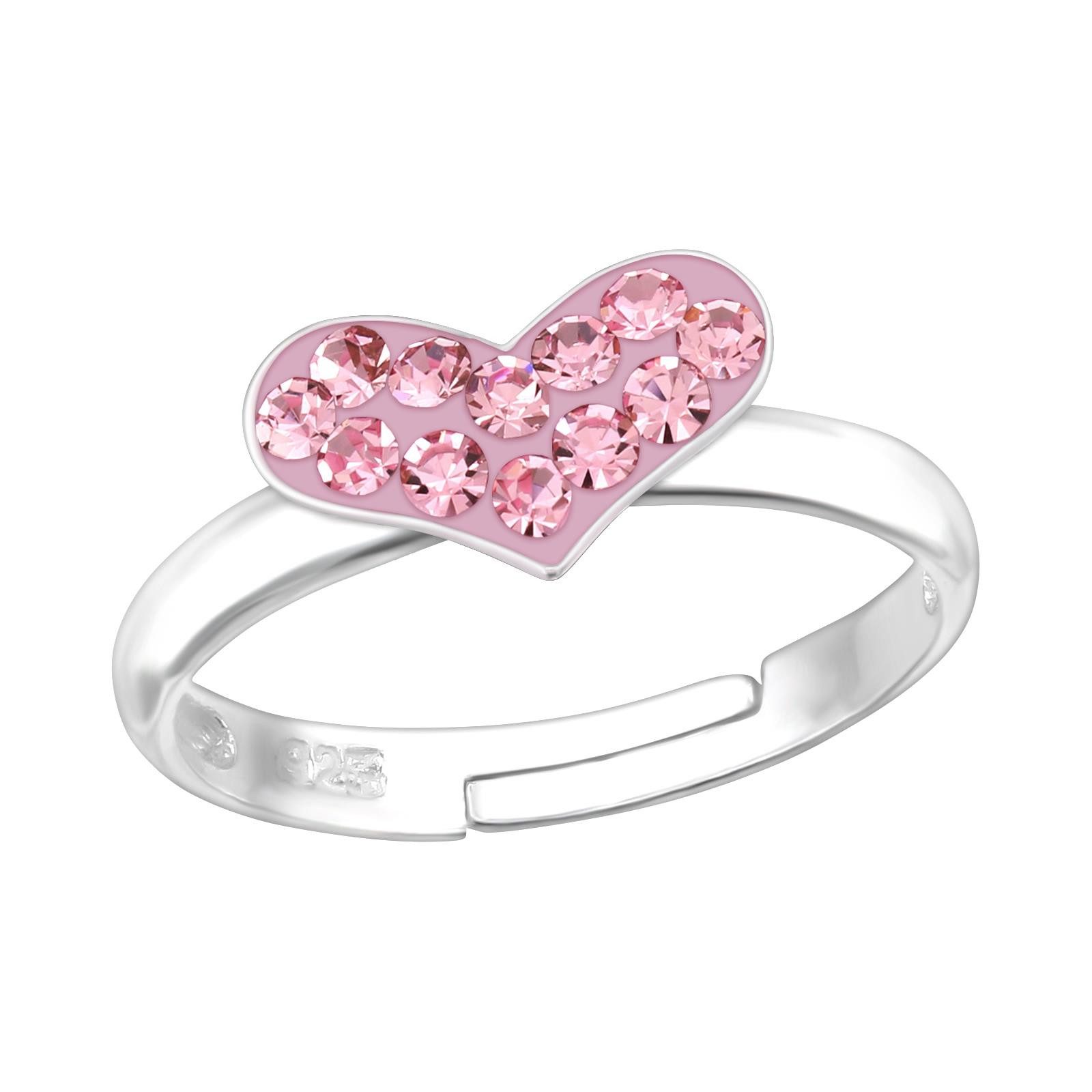 Monkimau Silberring Herz Kinder Ring 925 Silber Geschenk - Größe 4 Geschenk