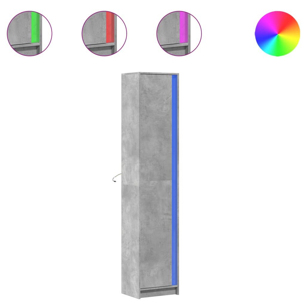vidaXL Highboard Highboard mit LED-Beleuchtung Grau günstig online kaufen