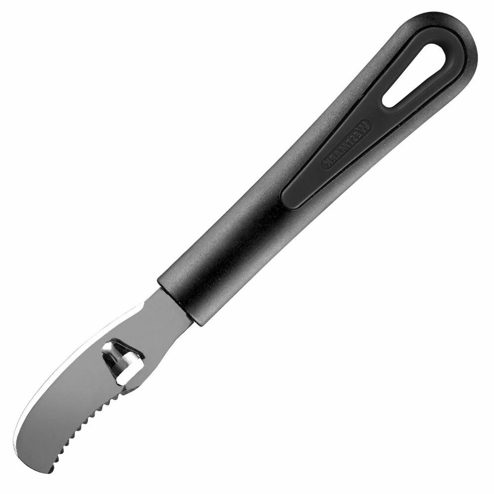 WESTMARK Sparschäler mit Kanneliermesser, Länge: 19 cm, Gentle, Schwarz, Made in Germany, spülmaschinengeeignet, BPA-frei, rostfrei