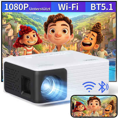 Yoton LCD-Beamer (1280 x 720 px, 5000:1, 5500 lm, 5.1 Bluetooth, WiFi Verbindung)