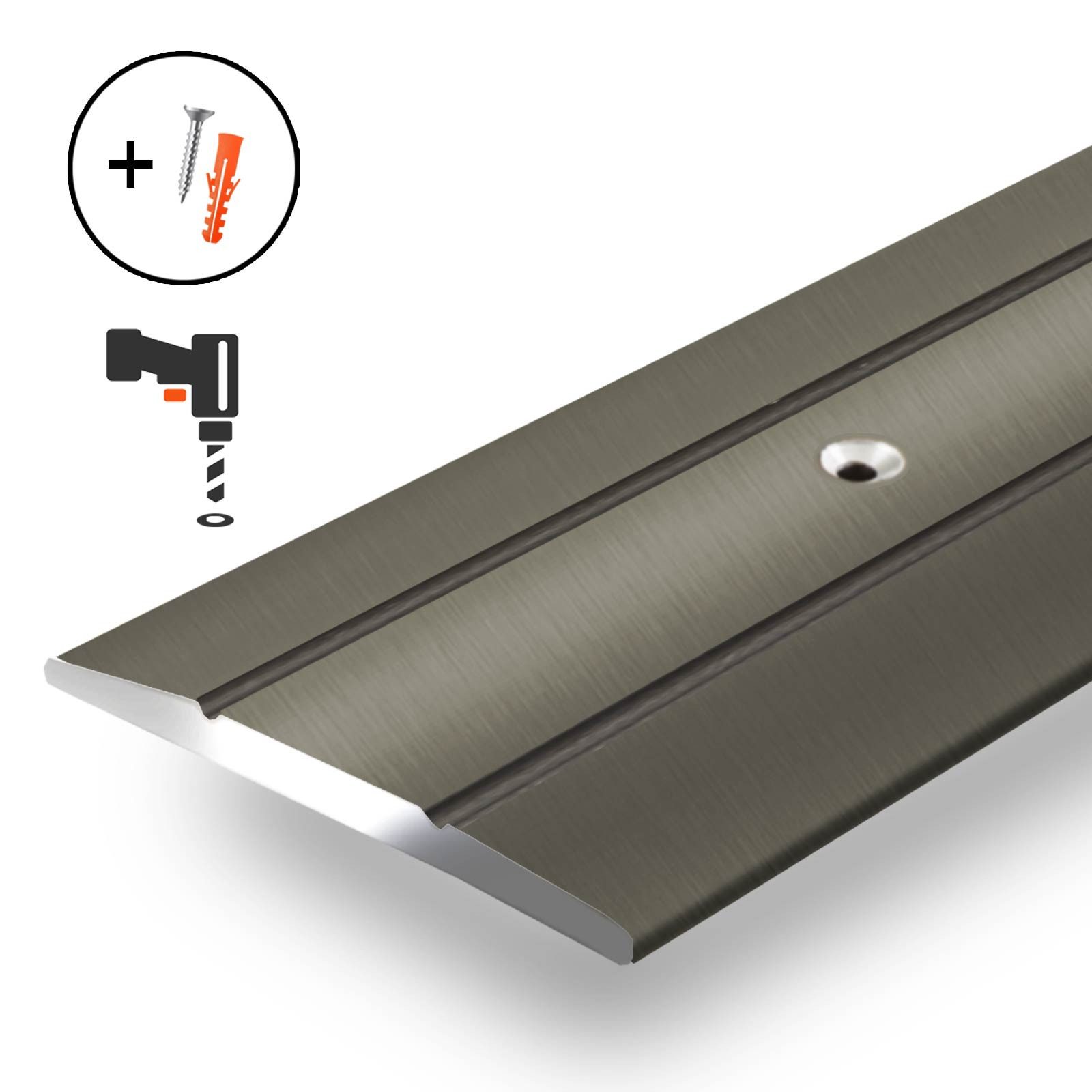 Karat Übergangsprofil Firm, Profil, 4 Farben & 3 Größen, vorgebohrte Löcher, C-Form