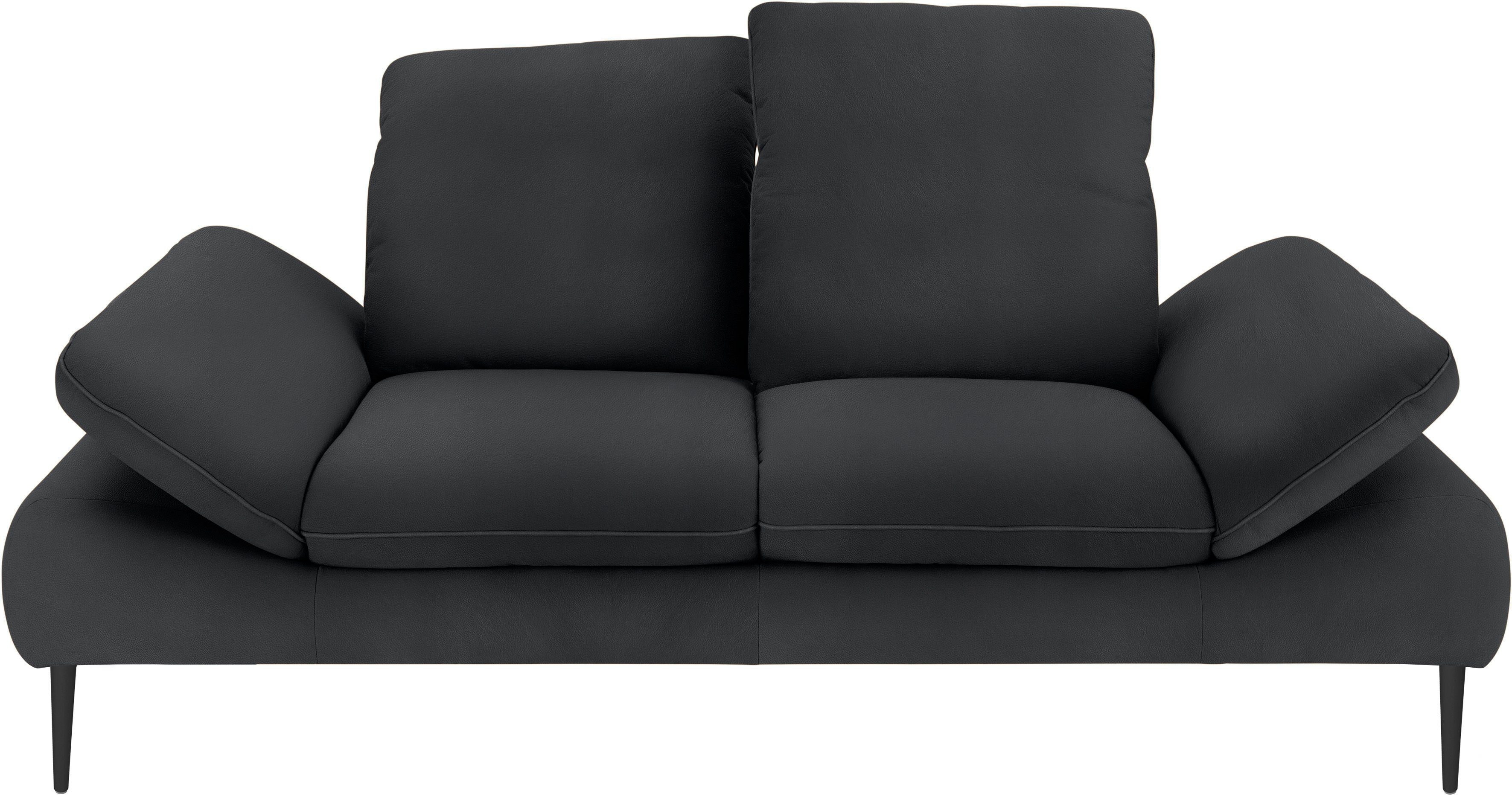 W.SCHILLIG 2,5-Sitzer enjoy&MORE, Sitztiefenverstellung, cm pulverbeschichtet, Füße schwarz Breite 232